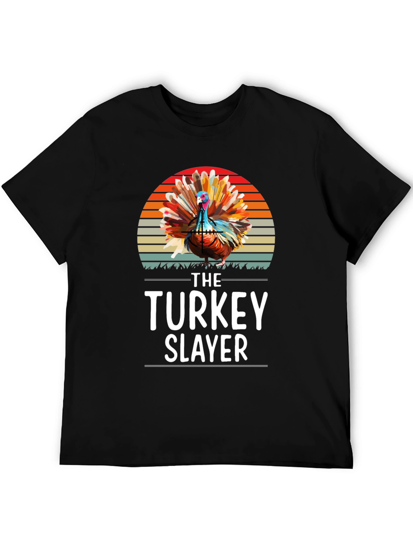 Black Turkey Slayer Graphic T-Shirt - Thanksgiving Apparel view 5