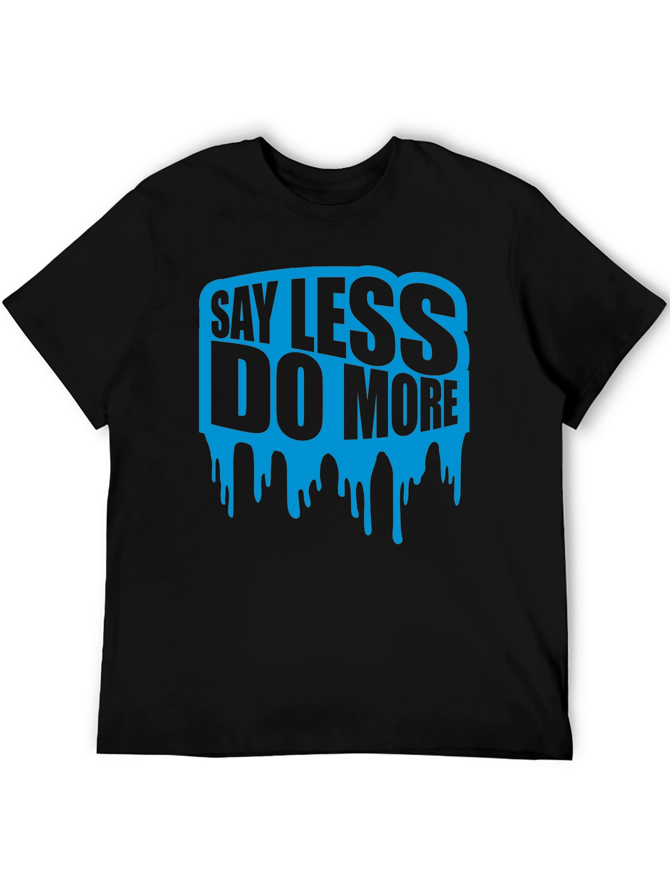 Black Say Less Do More Graphic Tee - Black view 5