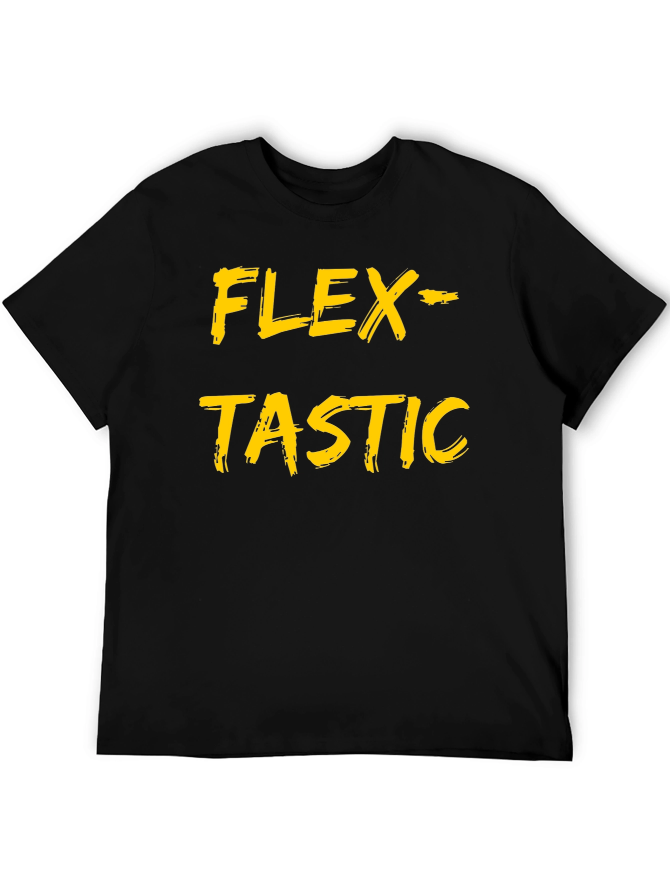 Black Flex-Tastic Graphic T-Shirt - Black Cotton Blend view 5