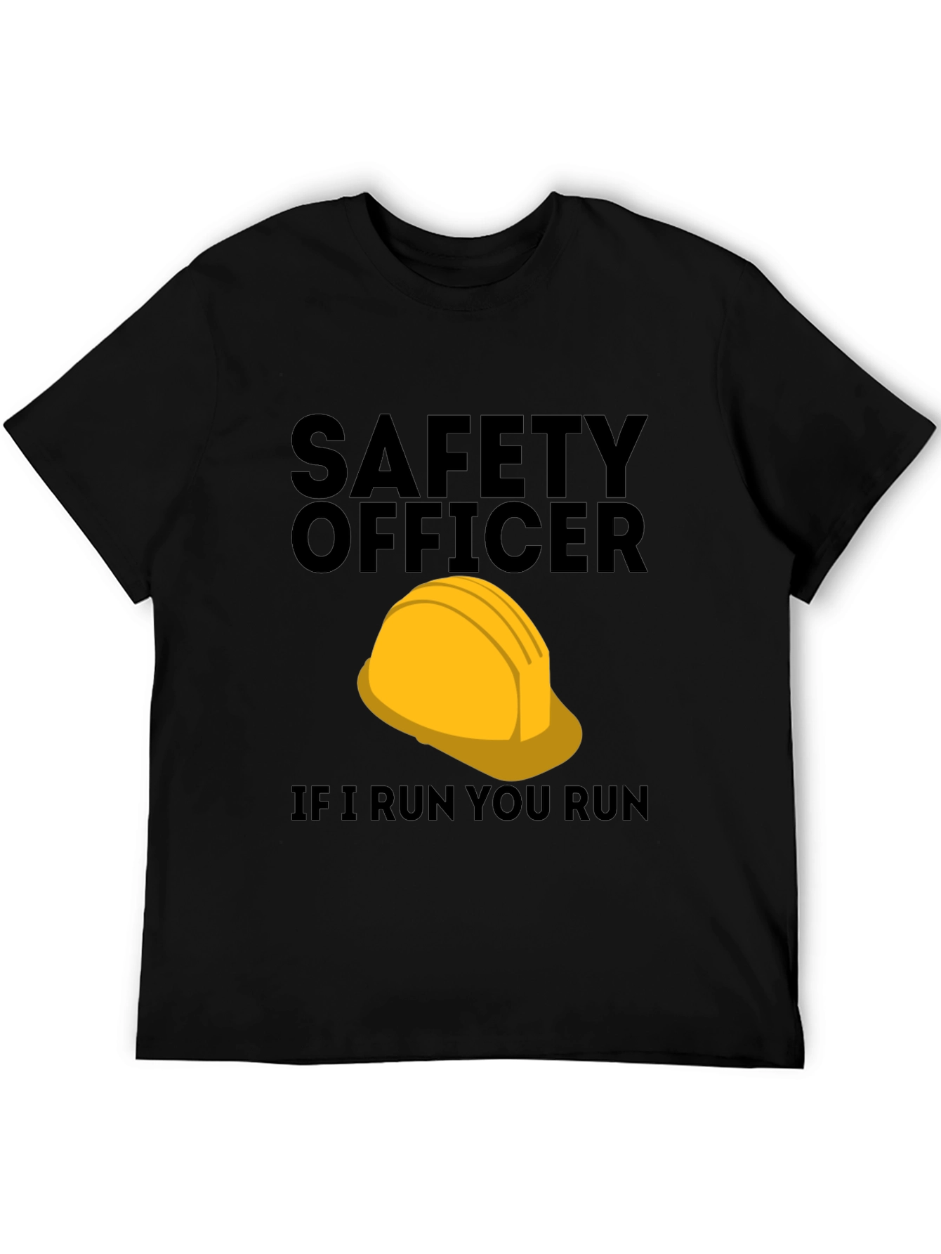Black Safety Officer Hard Hat Graphic Tee view 5