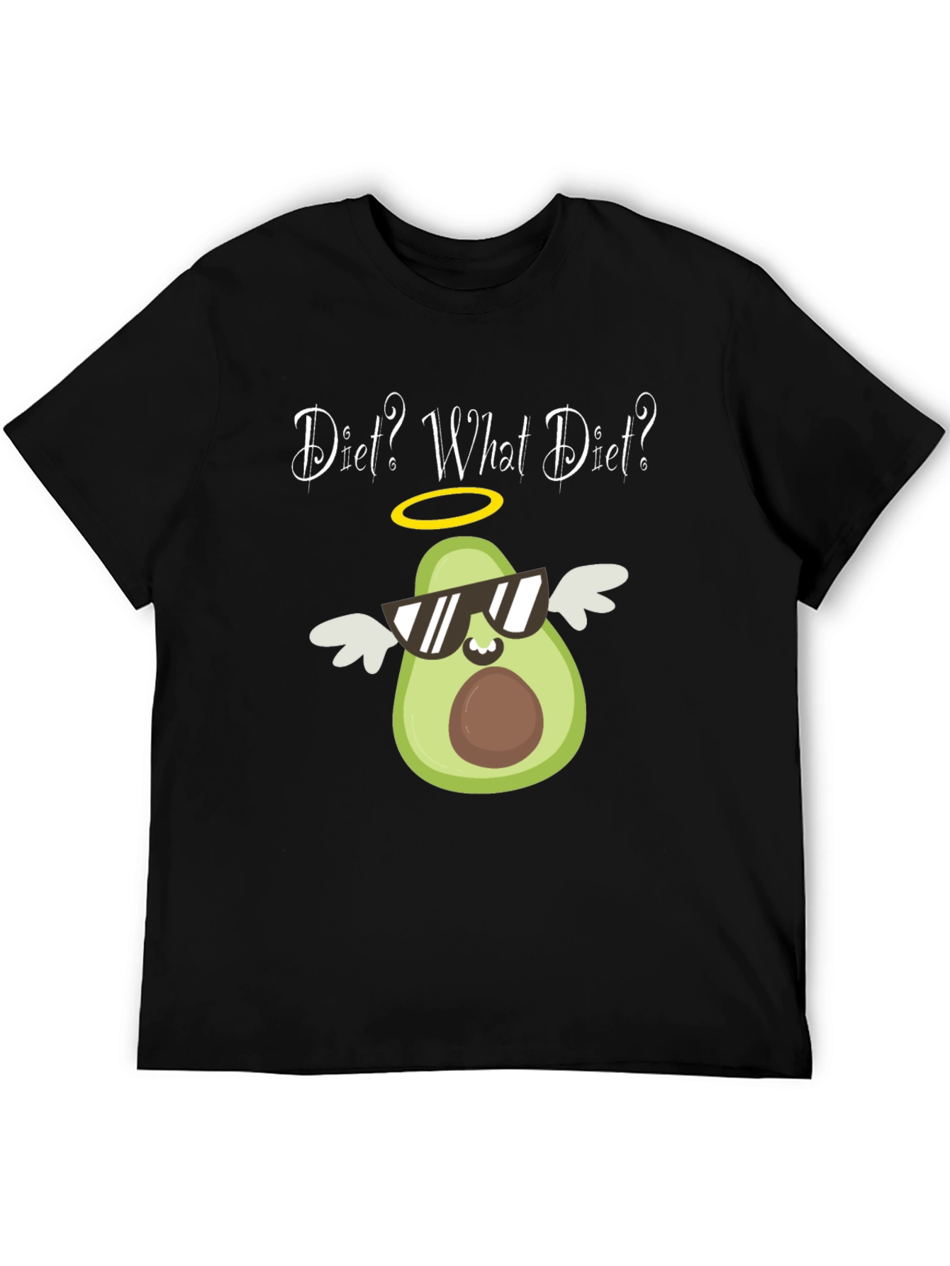 Black Diet? What Diet? Avocado Graphic T-Shirt view 5