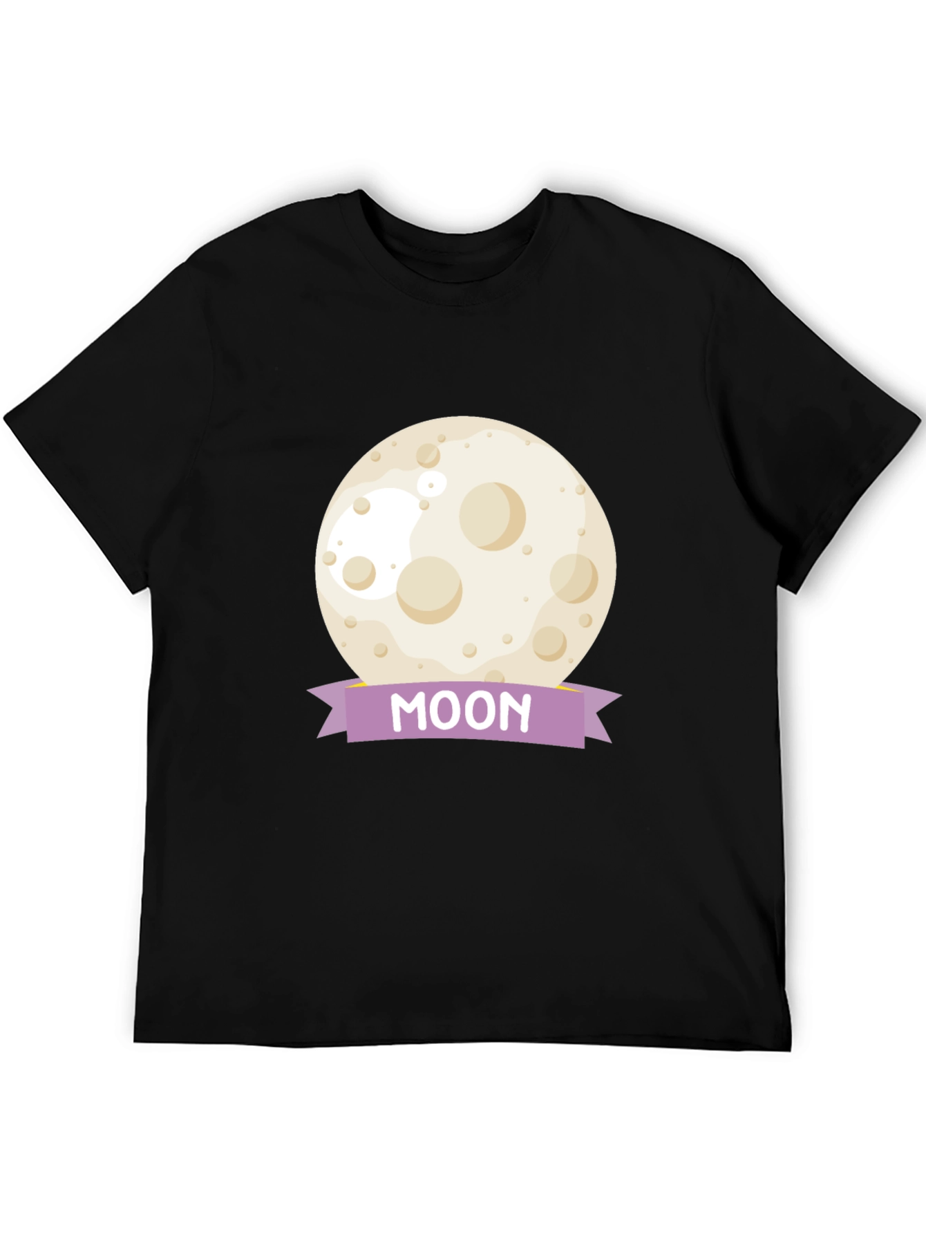 Black Moon Graphic Tee - Black Cotton Casual T-Shirt view 5