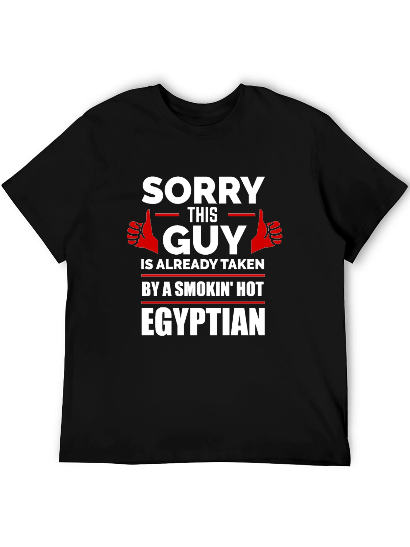 Black Sorry This Guy Is Taken Egyptian T-Shirt view 5