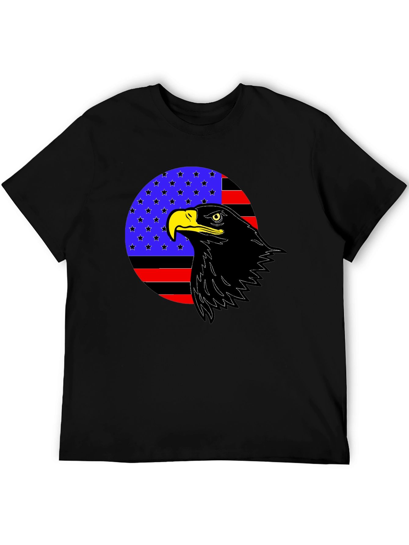 Black American Eagle Patriotic T-Shirt view 5