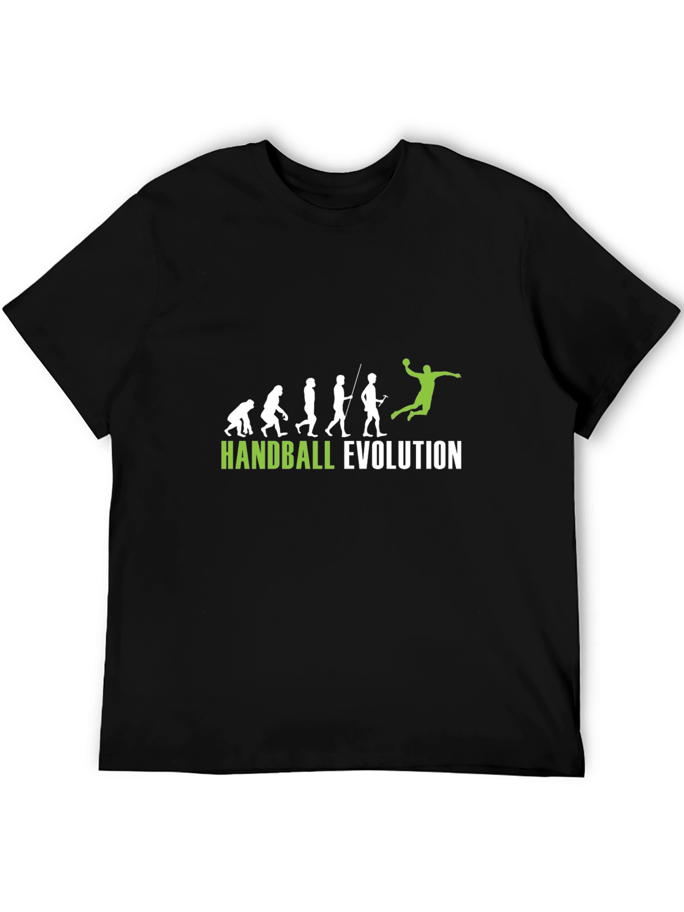 Black Handball Evolution Graphic Tee - Black Cotton T-Shirt view 5
