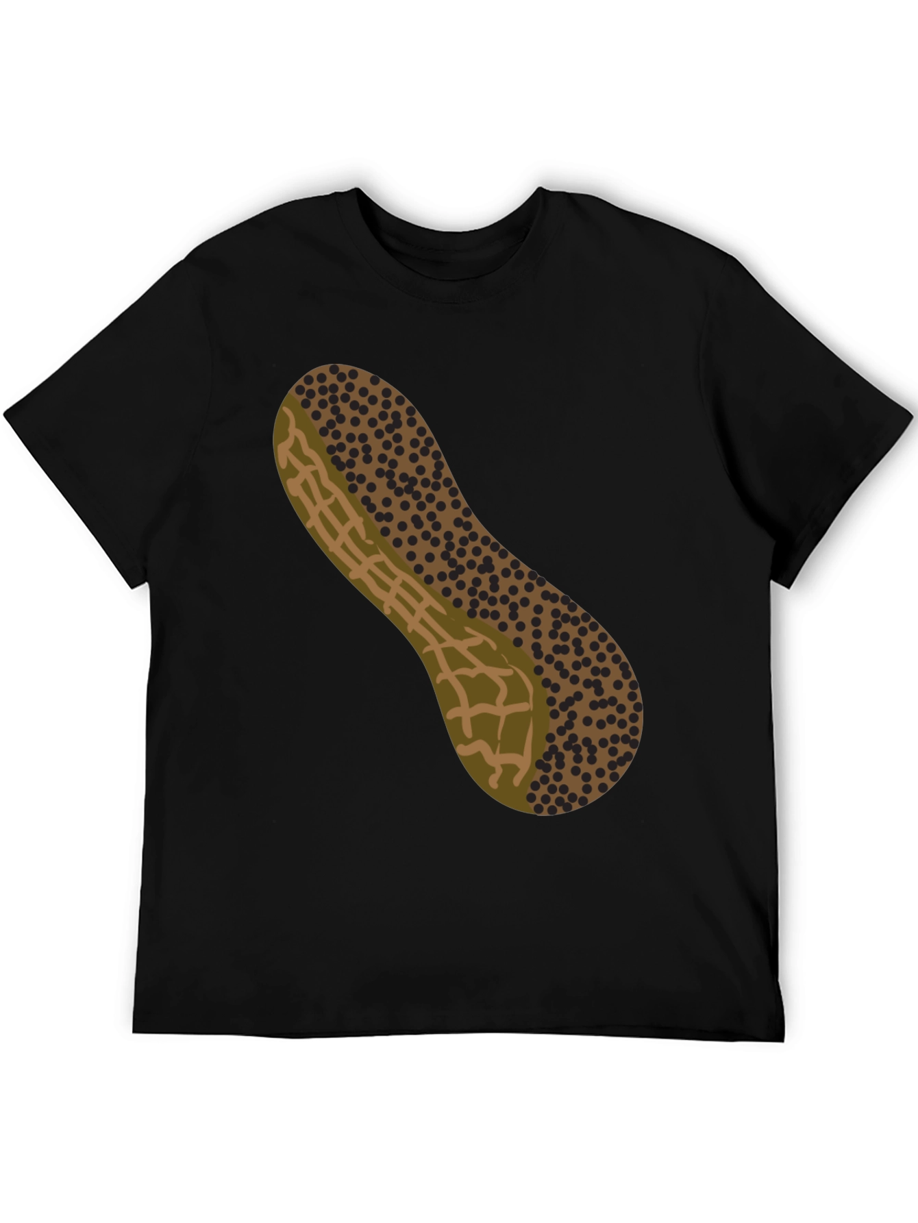 Black Peanut Graphic T-Shirt - Novelty Design view 5