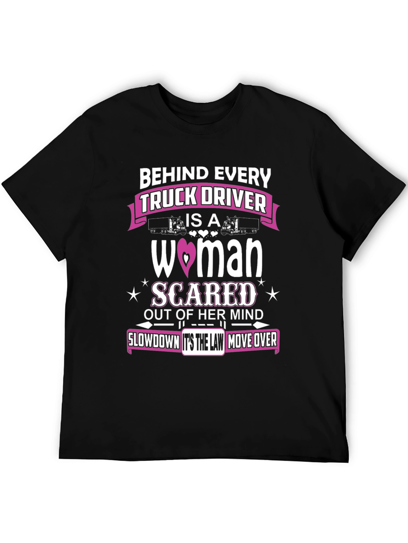 Black Behind Every Truck Driver T-Shirt view 5