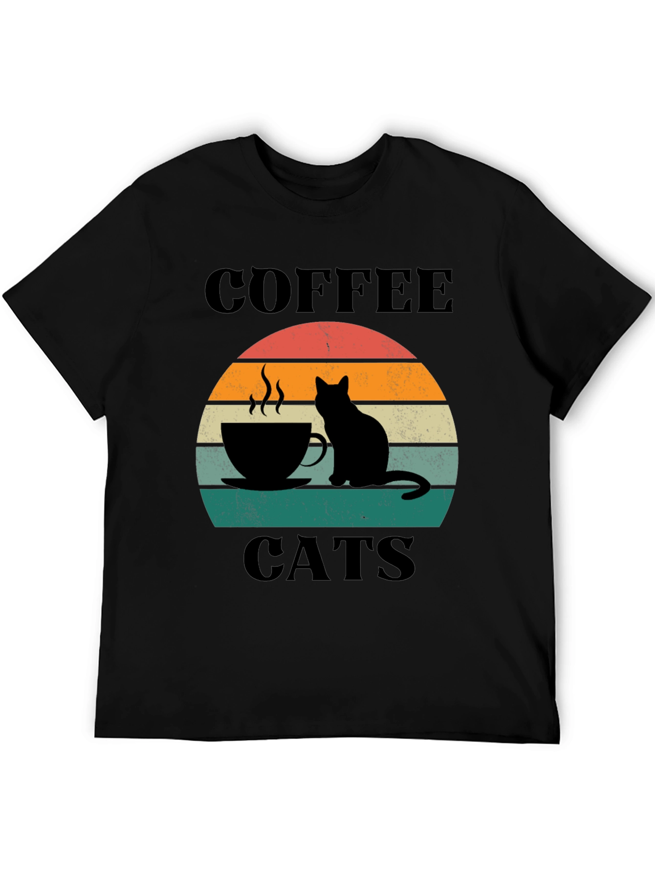 Black Coffee Cats T-Shirt view 5