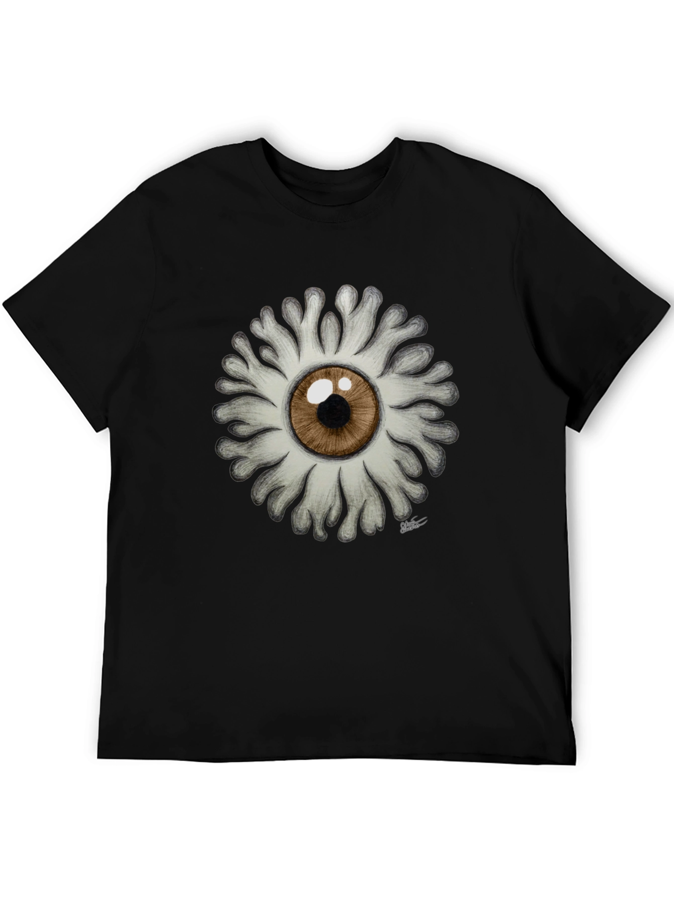 Black Eye Flower Graphic T-Shirt - Unique Design! view 5
