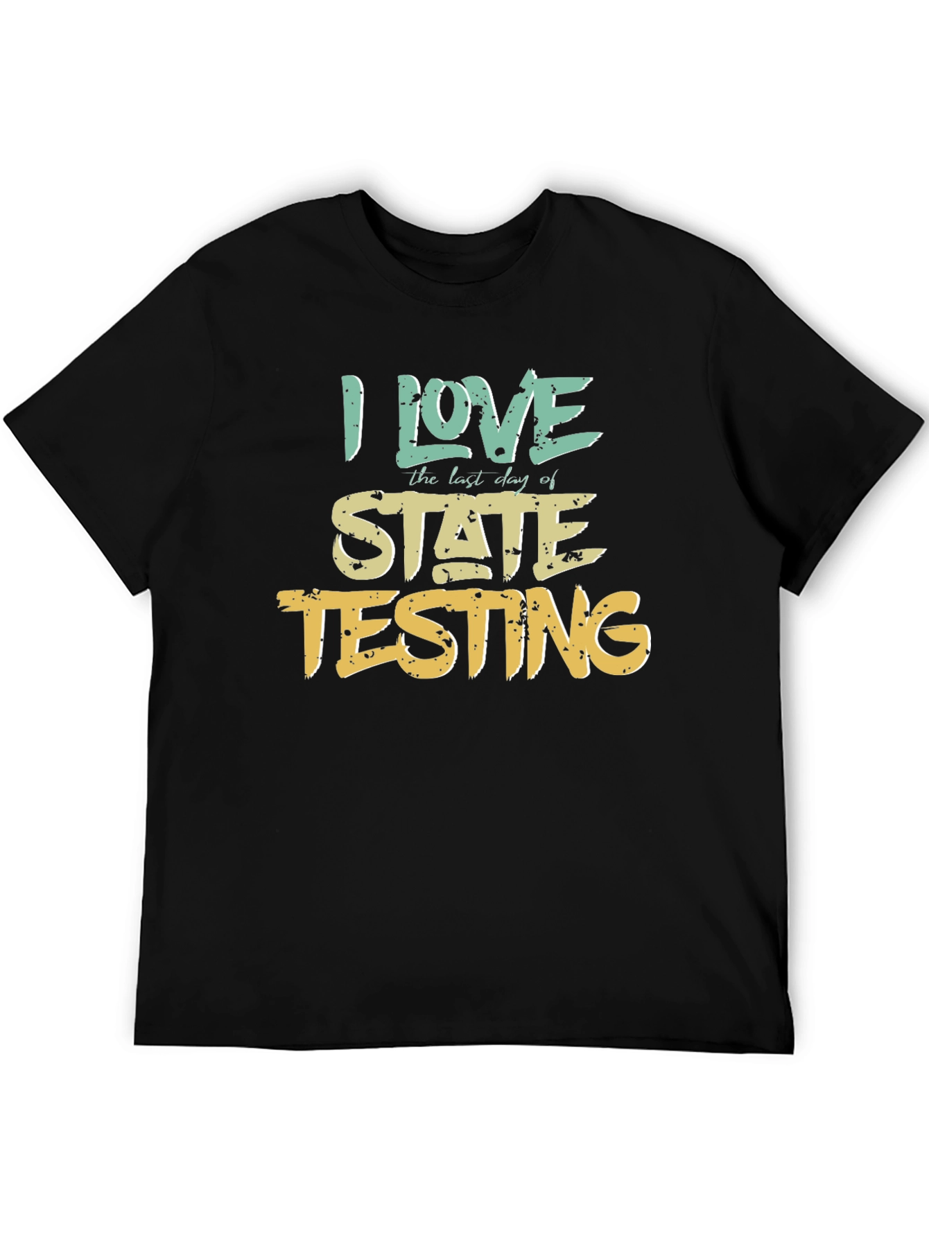 Black I Love State Testing Graphic Tee view 5