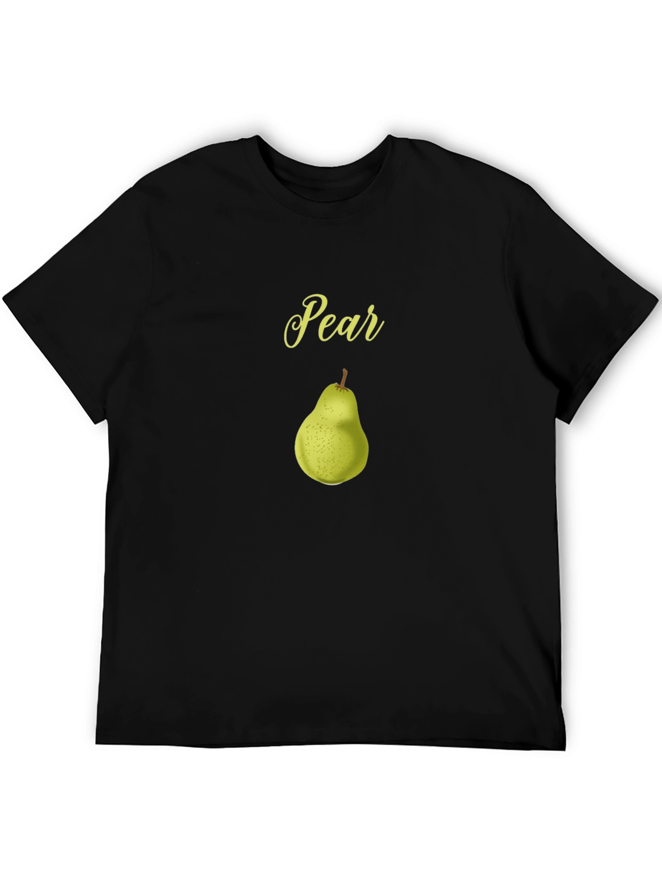 Black Pear Graphic Tee - Black Fruit T-Shirt view 5