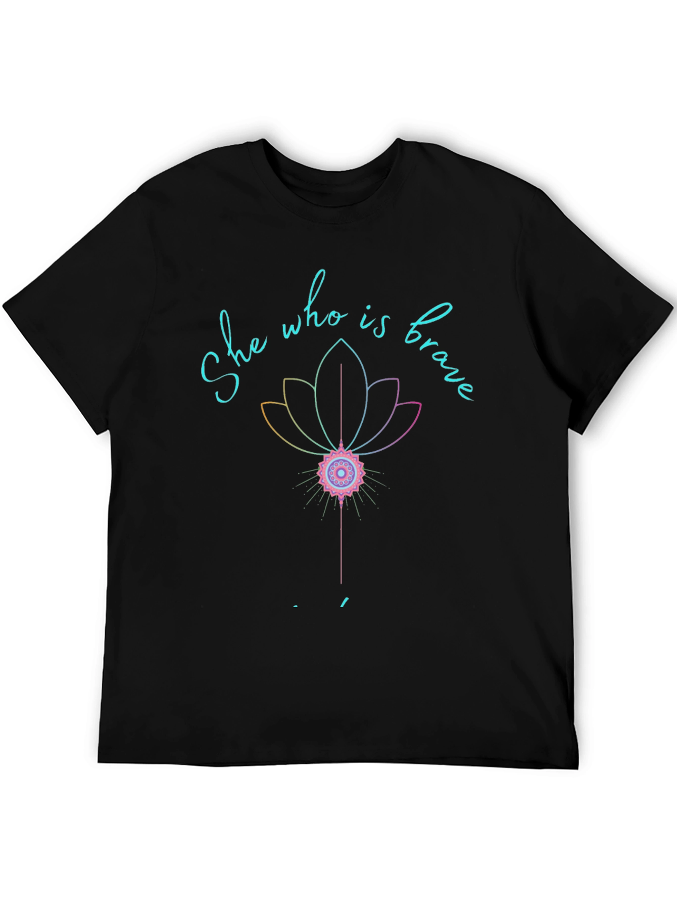 Black She Who Is Brave Graphic Tee view 5