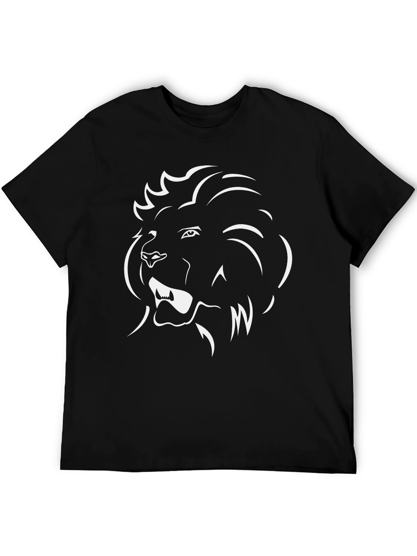Black Lion Graphic Black T-Shirt view 5