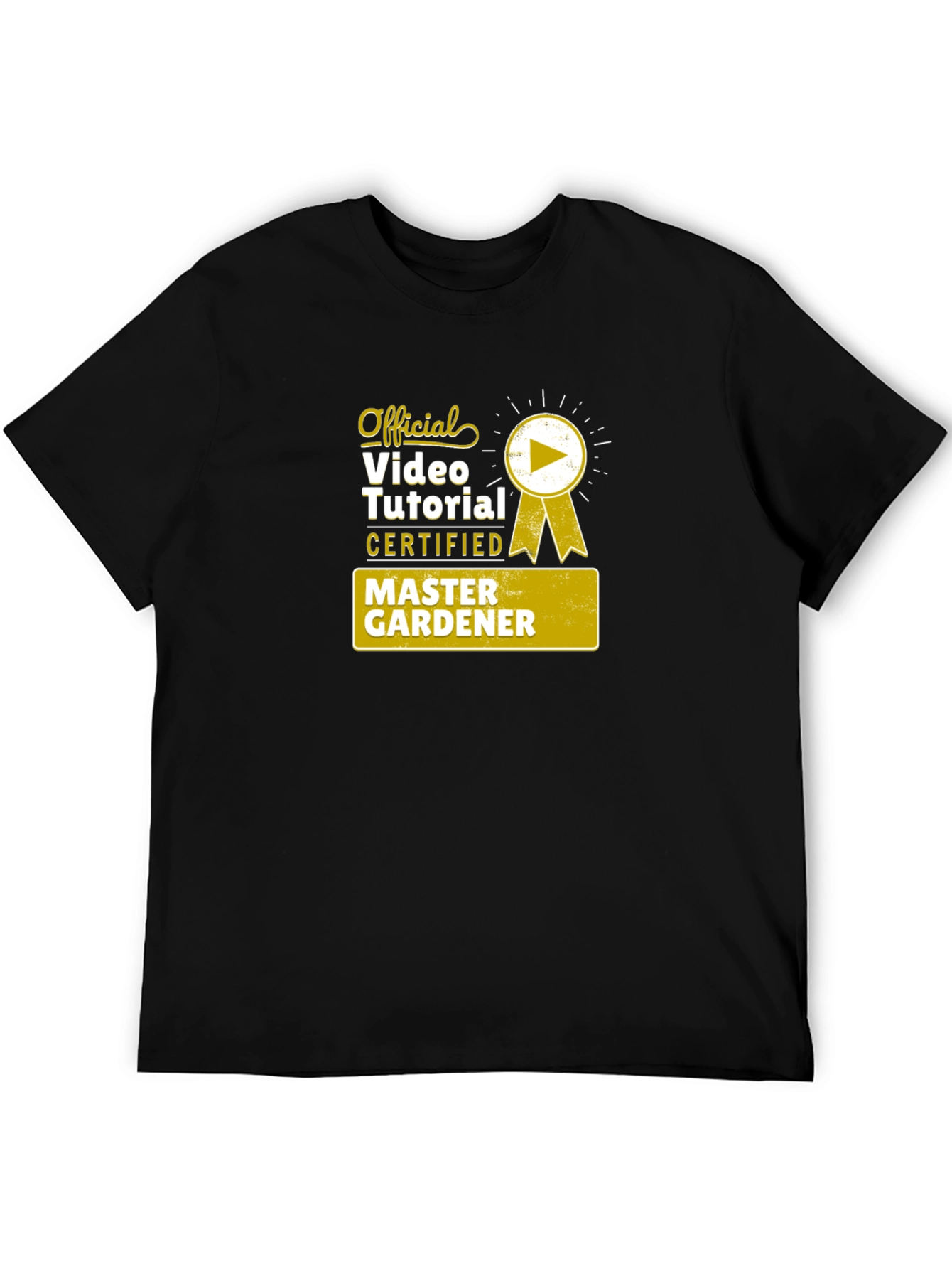Black Master Gardener Video Tutorial Certified T-Shirt view 5