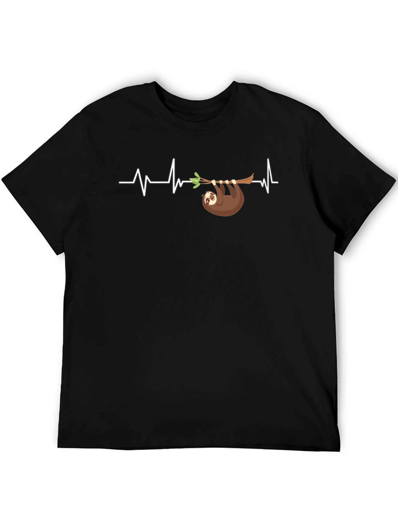 Black Sloth Heartbeat T-Shirt view 5