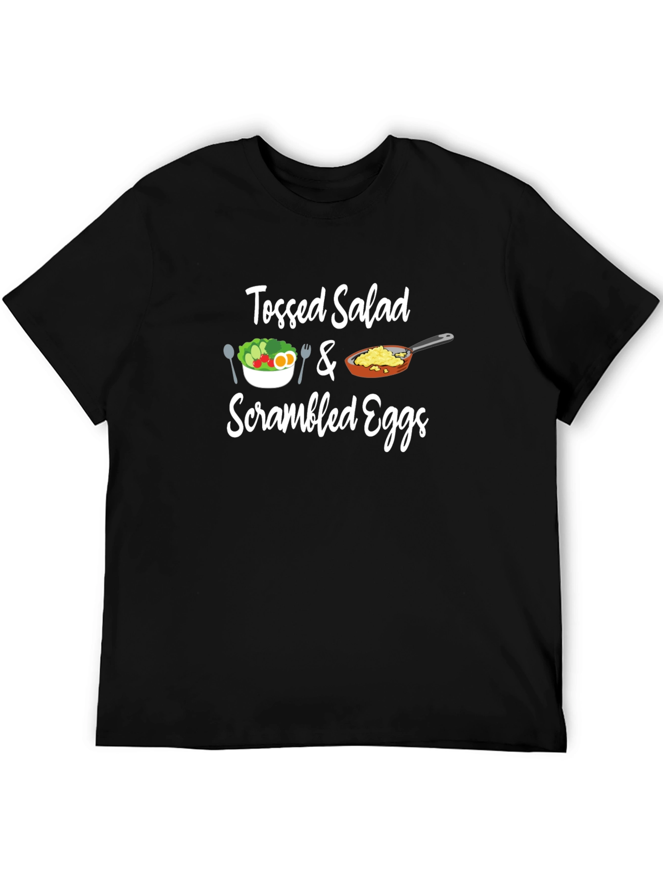Black Tossed Salad & Scrambled Eggs Graphic Tee view 5