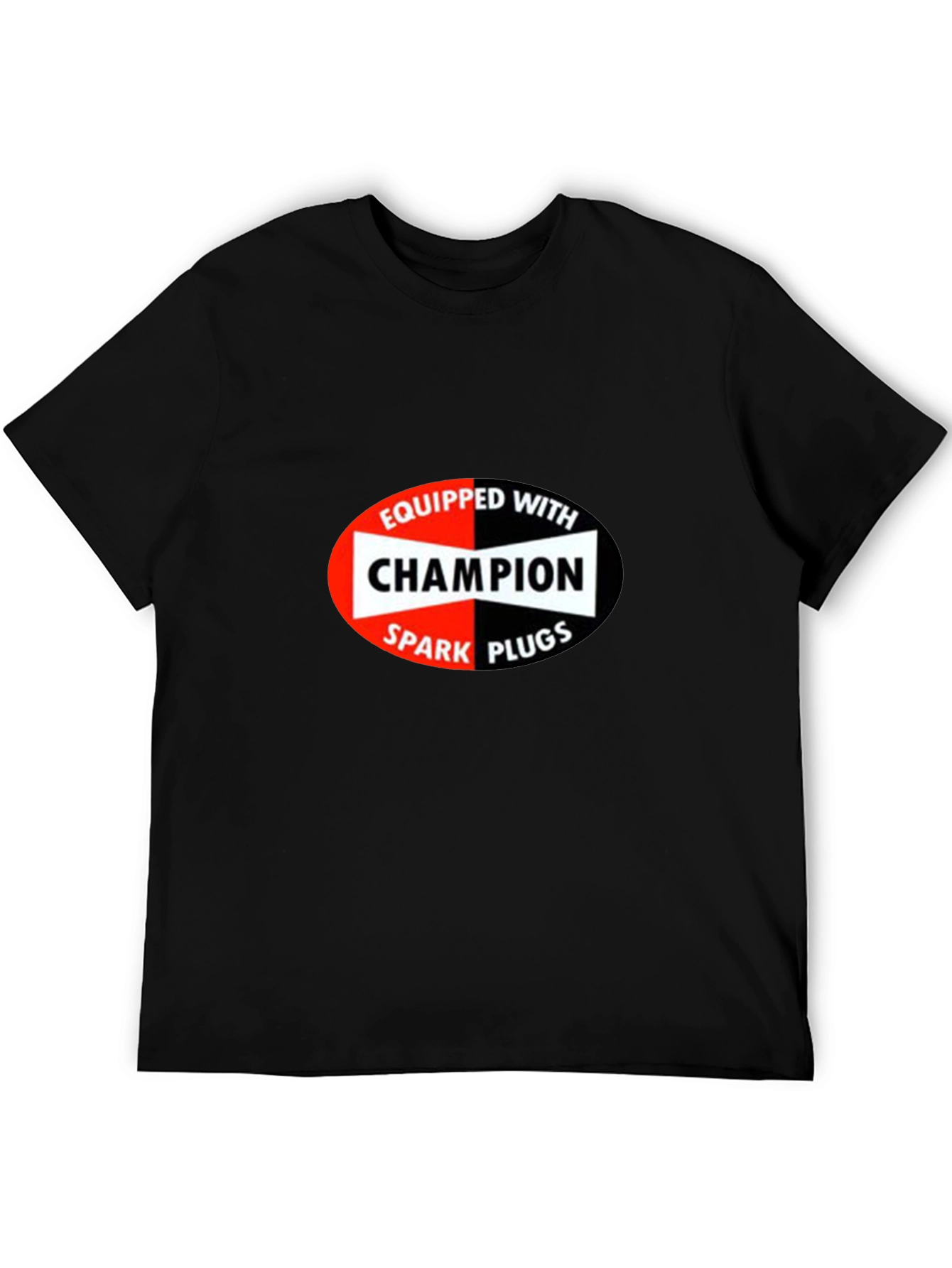 Black Champion Spark Plugs Graphic T-Shirt view 5
