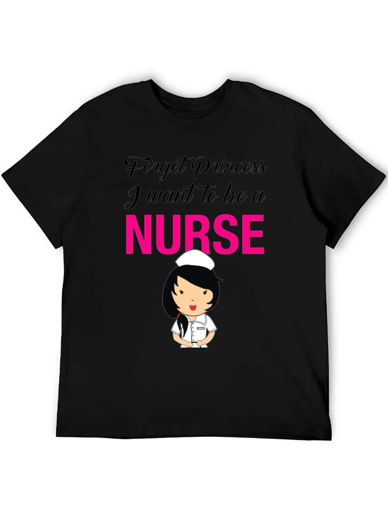 Black Forget Princess Nurse T-Shirt view 5