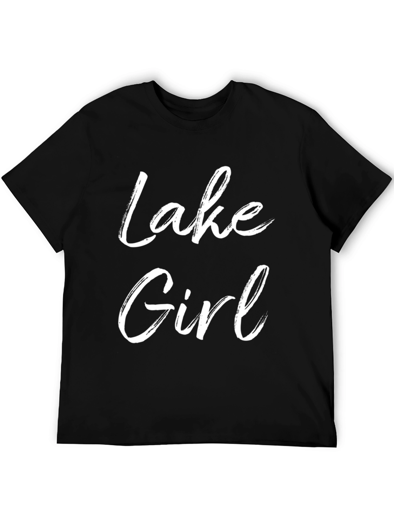 Black Lake Girl Graphic T-Shirt - Black view 5
