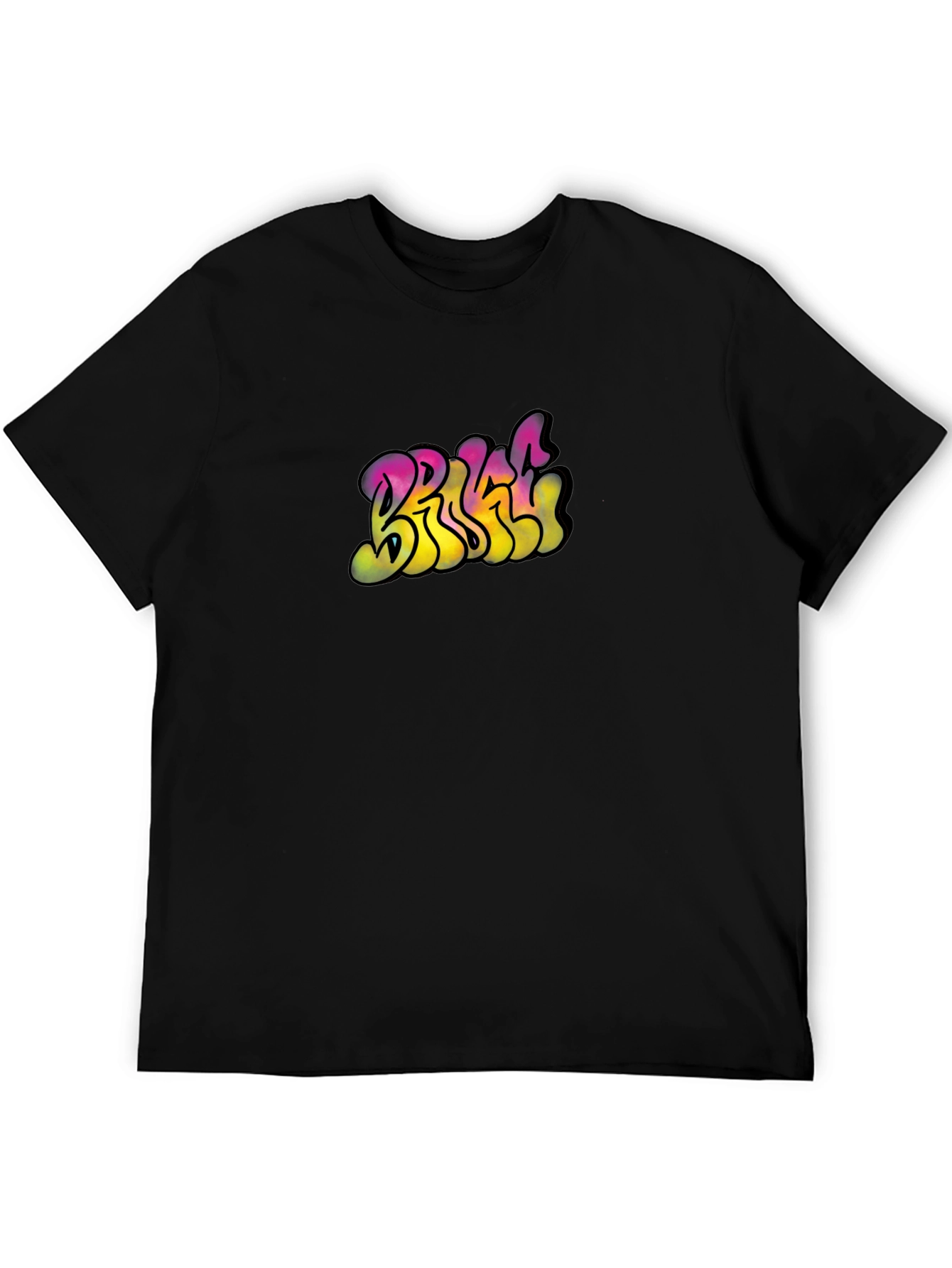 Black Cool Graffiti Style Graphic T-Shirt view 5