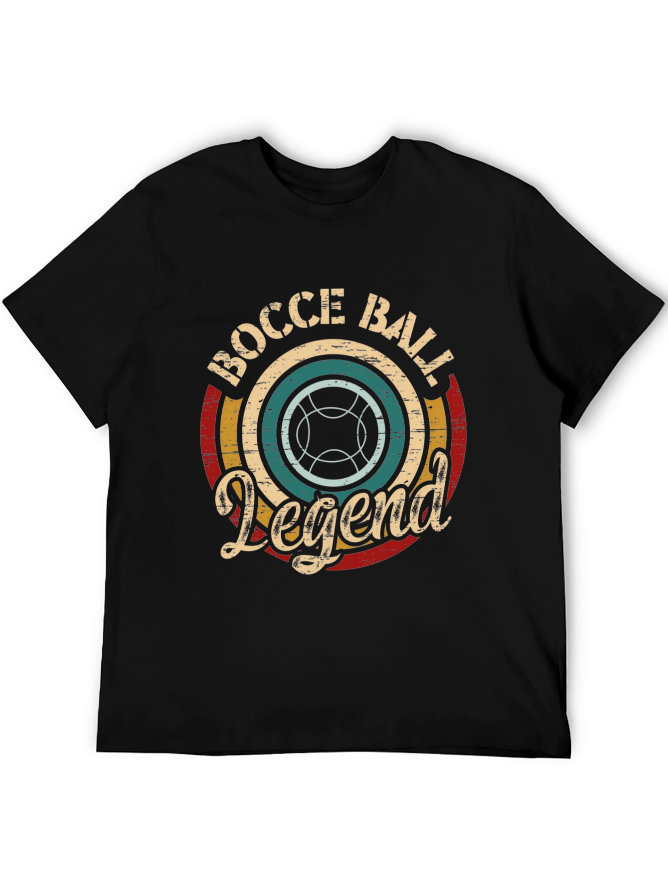 Black Bocce Ball Legend T-Shirt - Vintage Style view 5