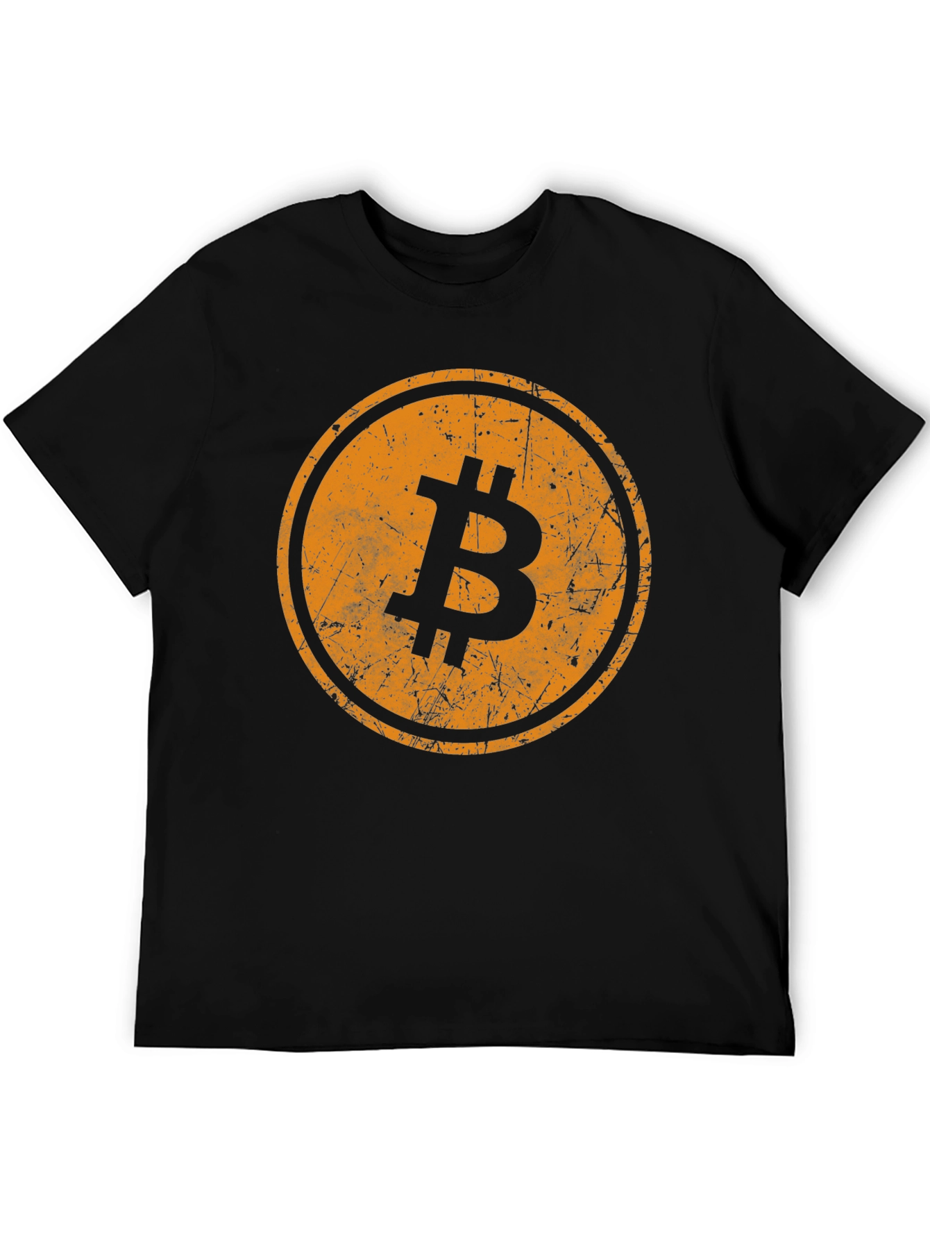 Black Bitcoin Logo Black T-Shirt - Crypto Currency Tee view 5