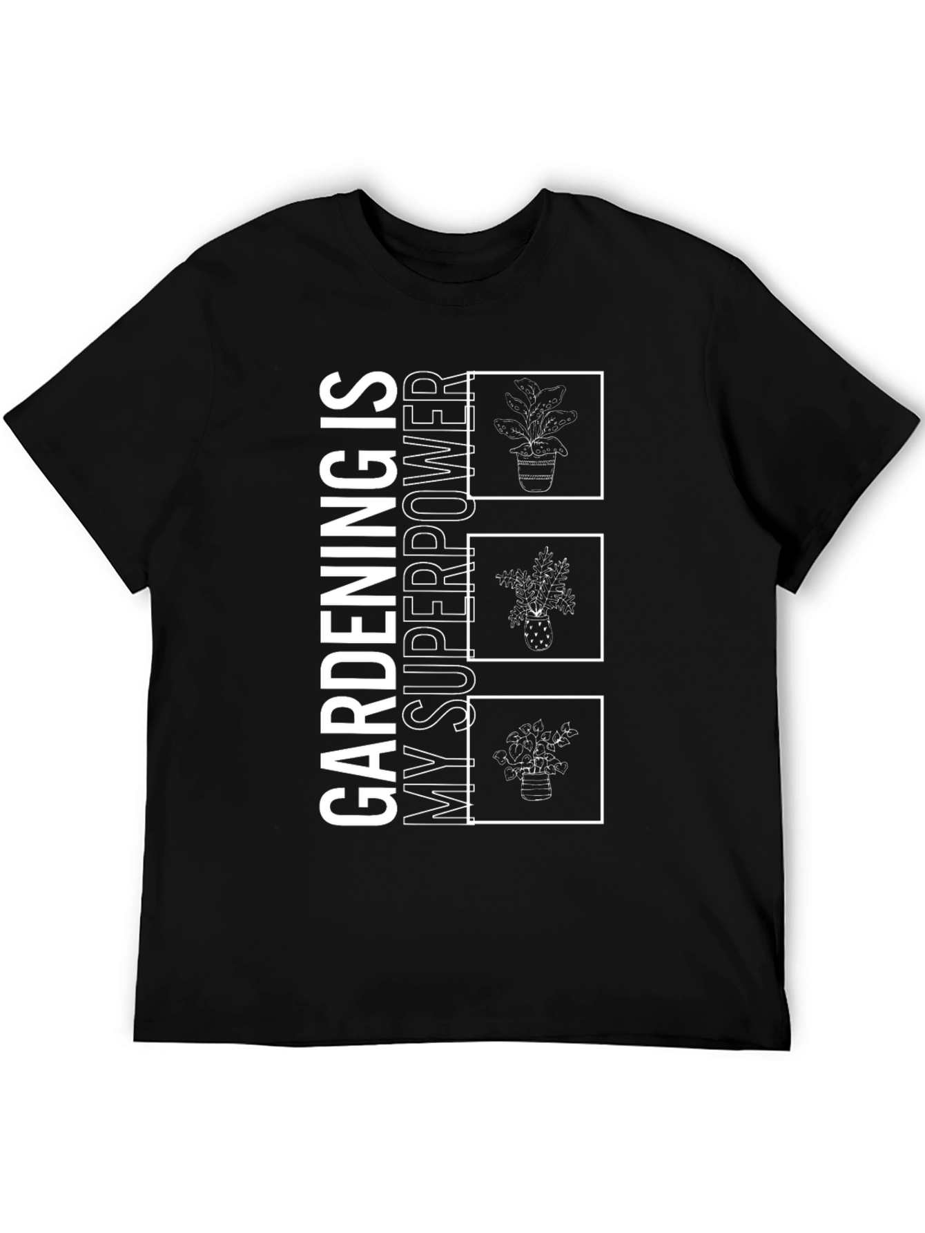 Black Gardening is My Superpower T-Shirt view 5