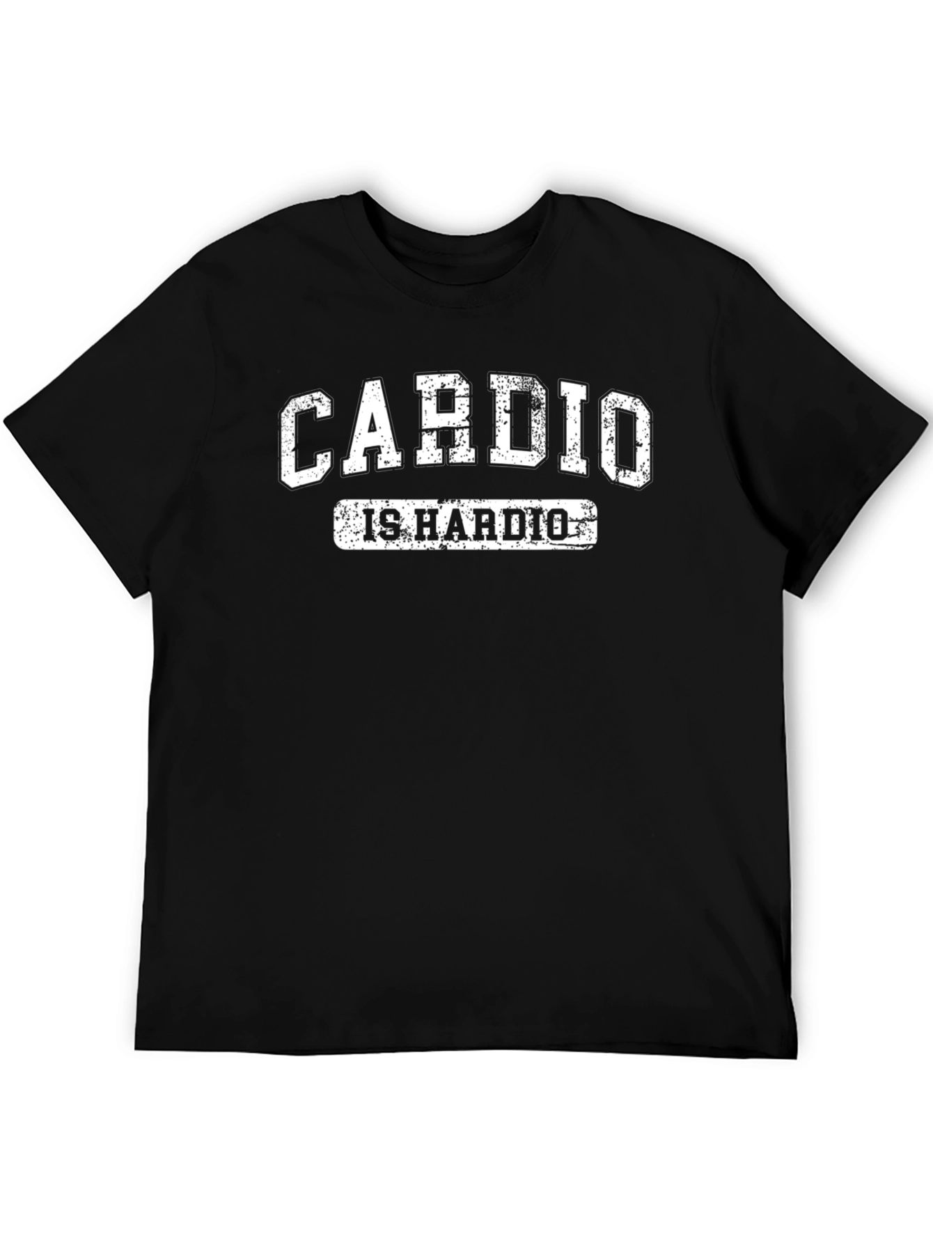 Black Cardio is Hardio Graphic T-Shirt view 5