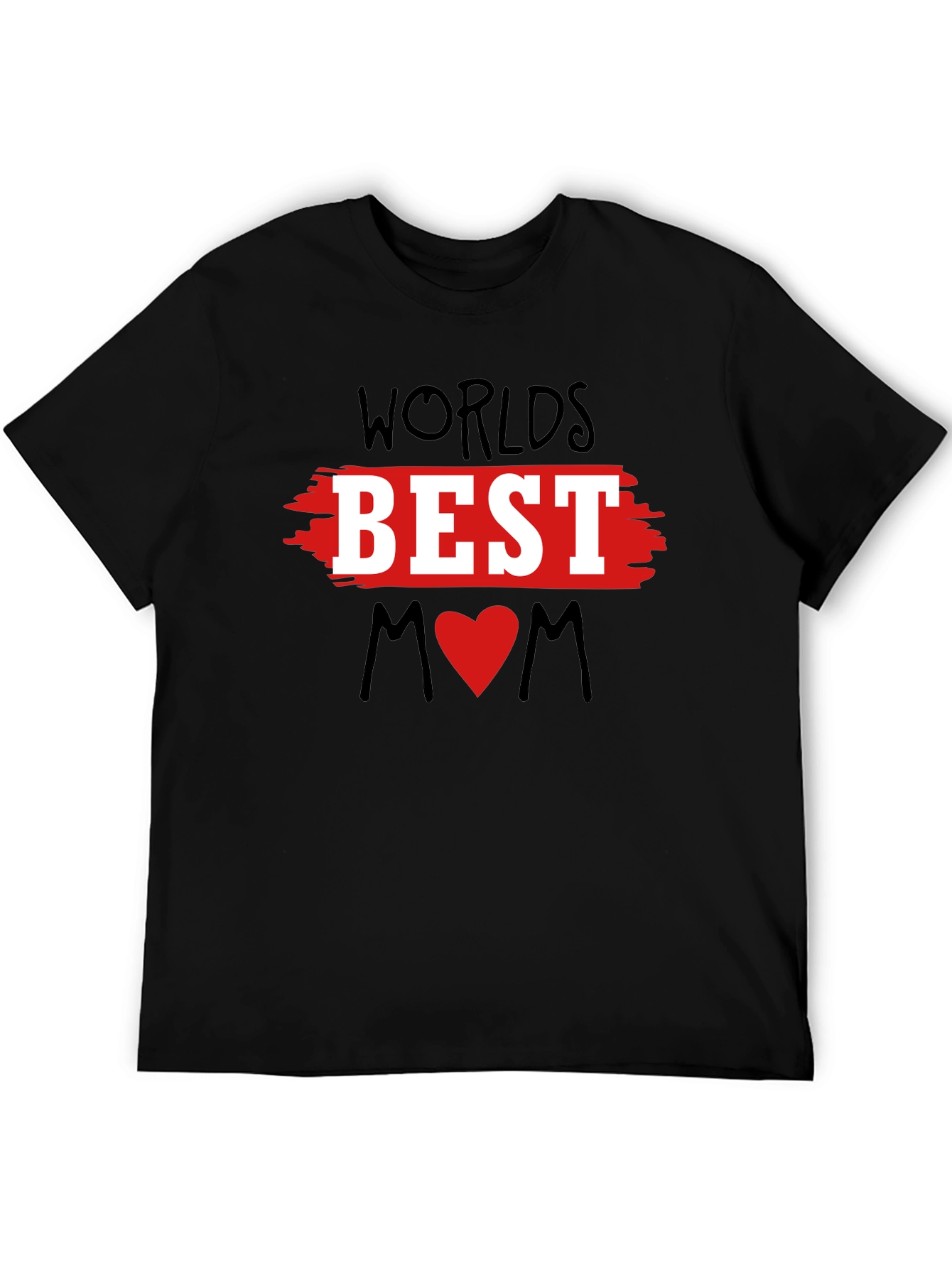 Black World's Best Mom Black T-Shirt view 5