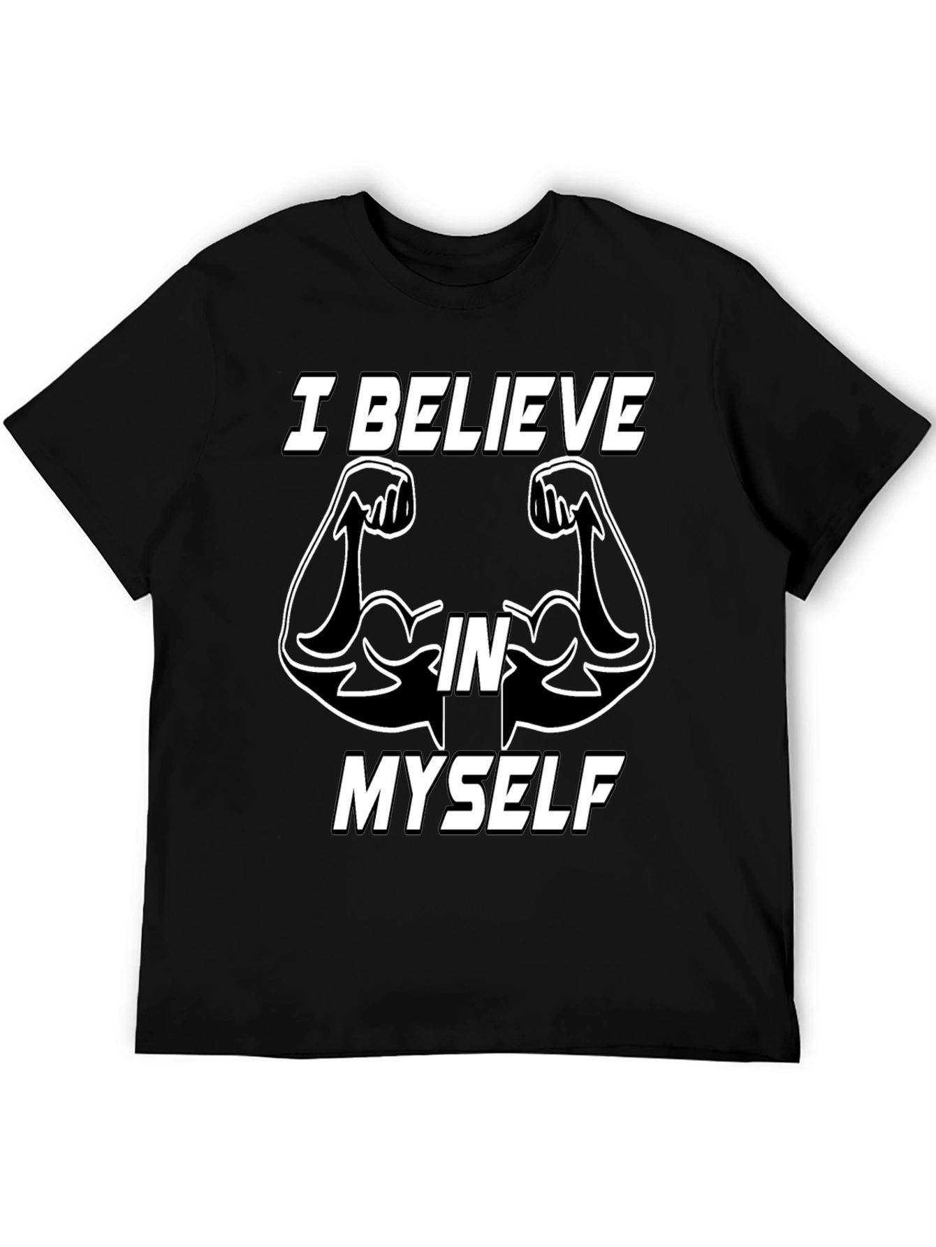 Black Believe In Myself Graphic Tee - Black view 5