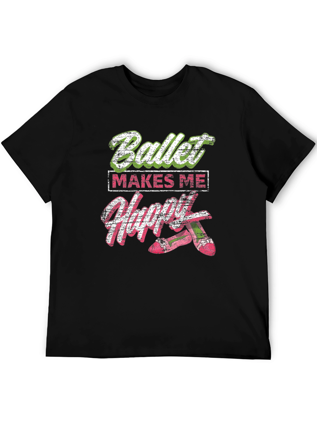 Black Ballet Makes Me Happy T-Shirt view 5