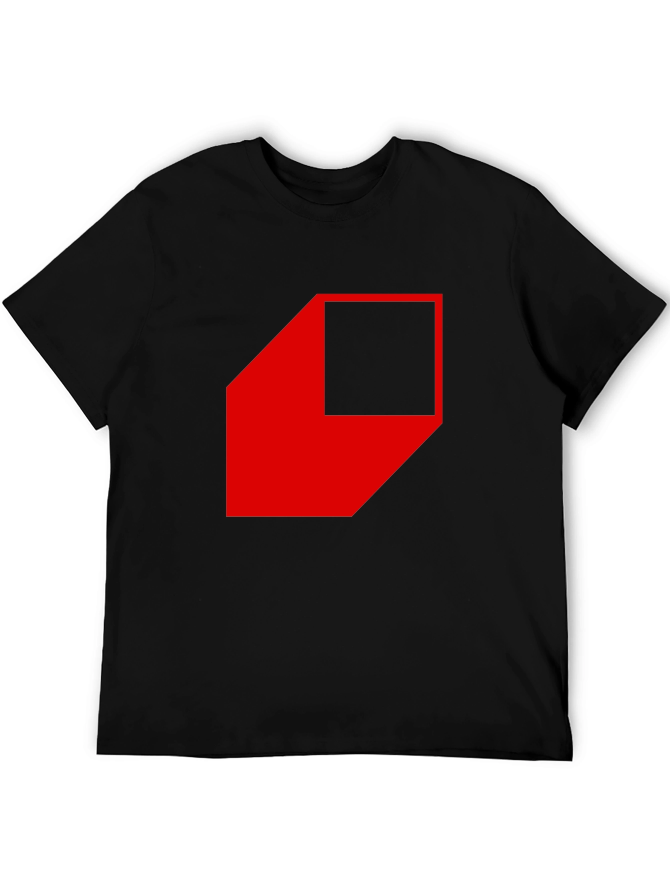 Black Abstract Geometric Graphic T-Shirt view 5
