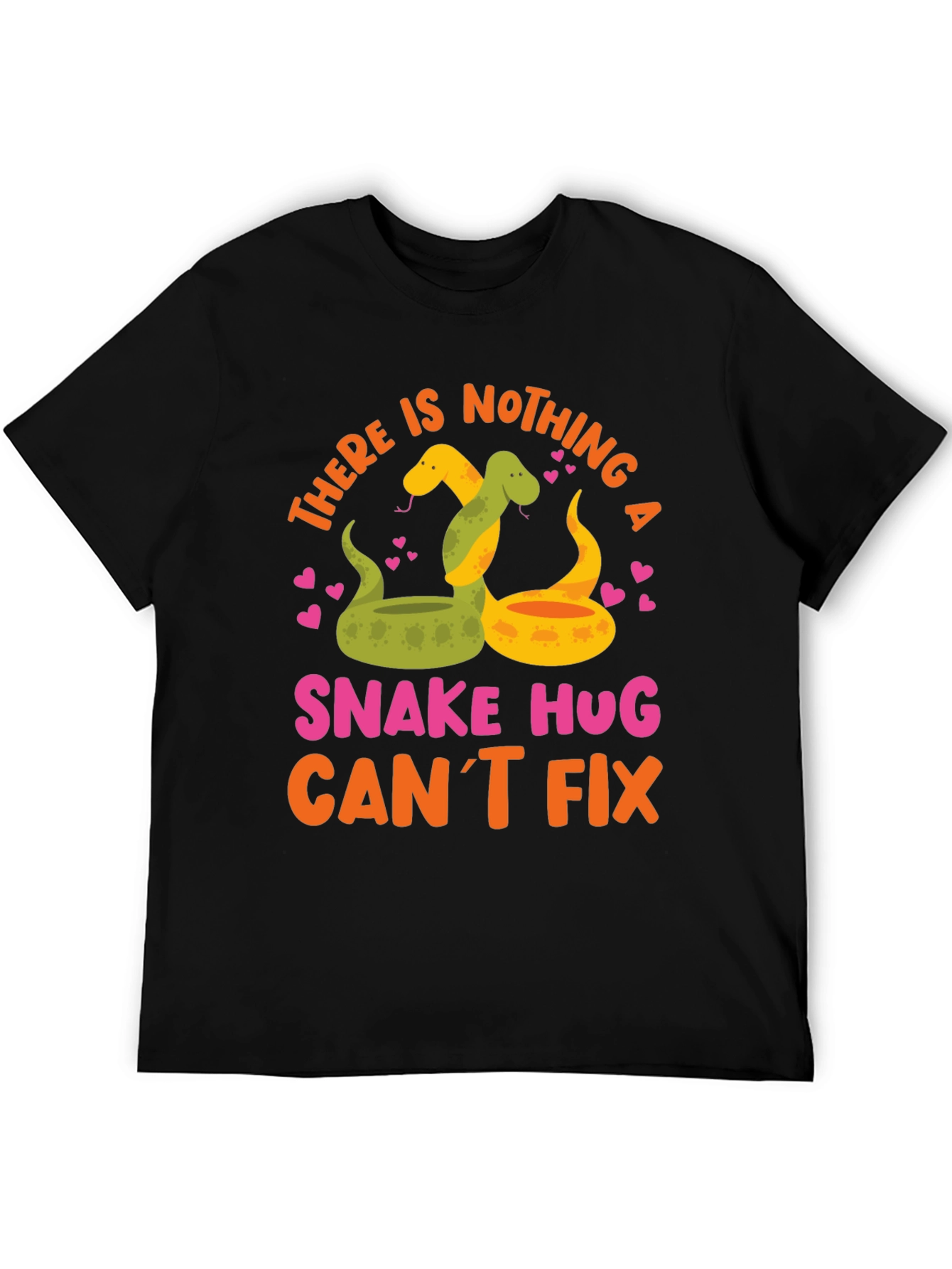 Black Snake Hugs T-Shirt - Funny Graphic Tee view 5