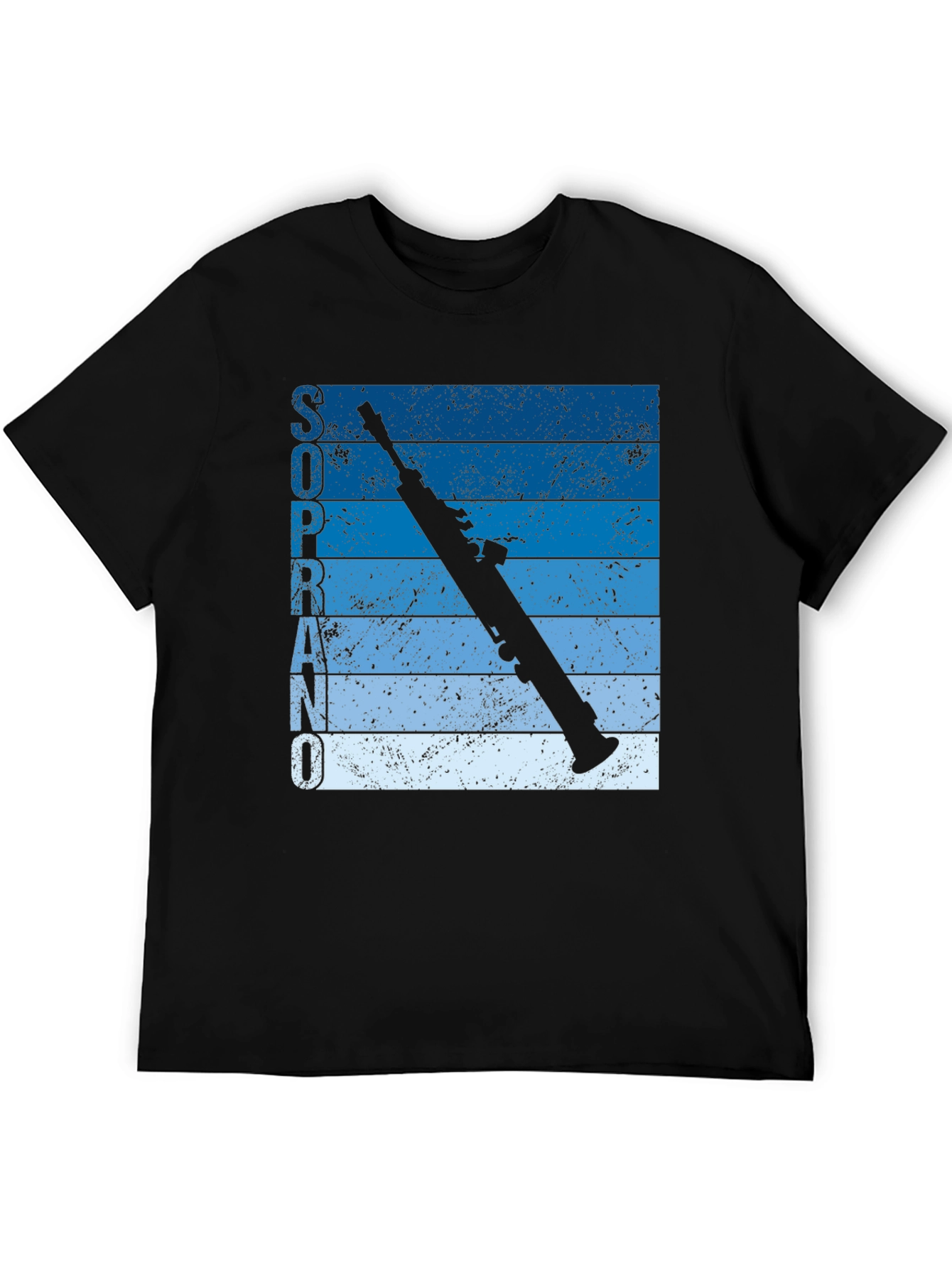 Black Soprano Clarinet Graphic Tee - Musician's Style view 5