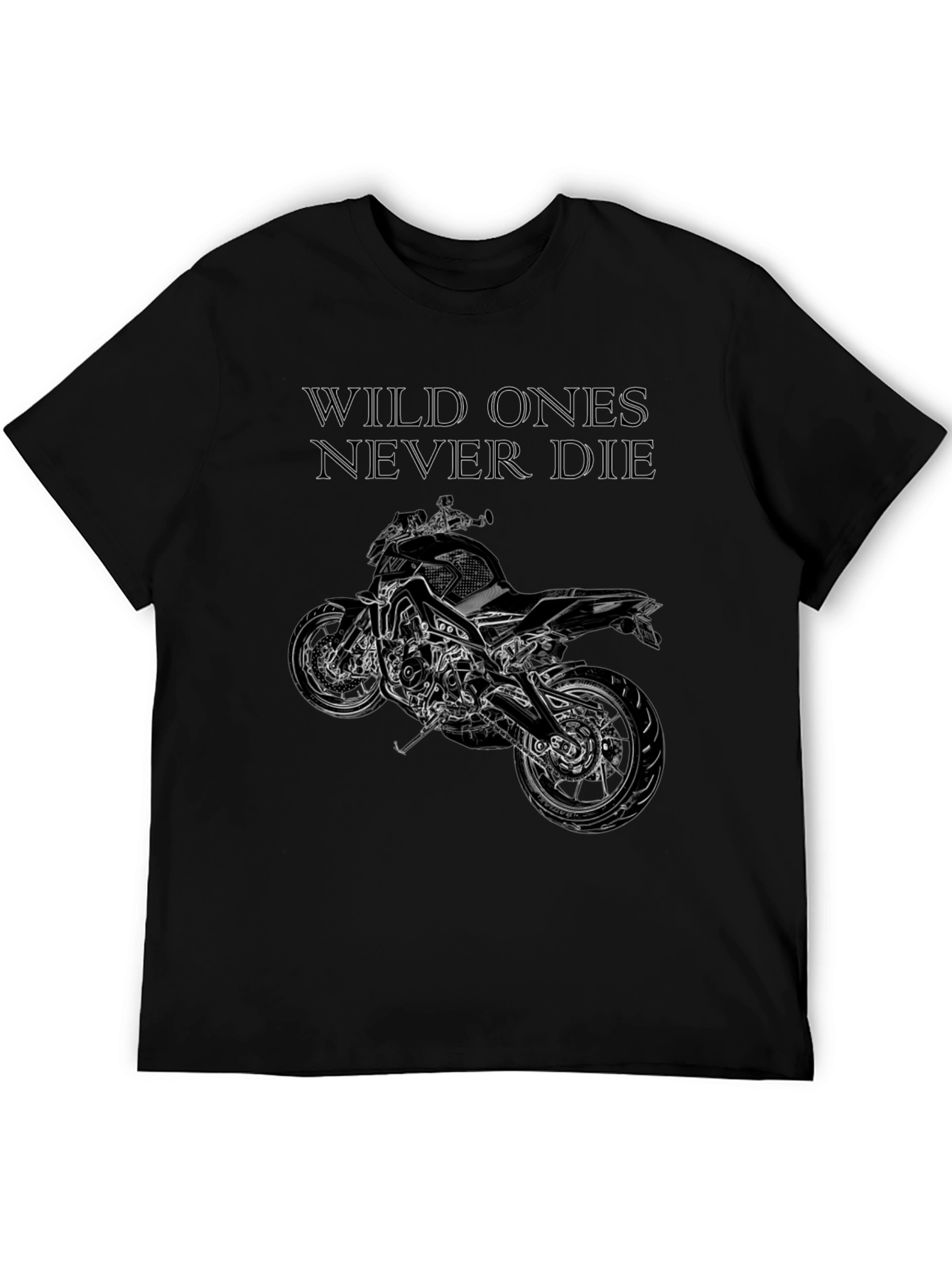 Black Wild Ones Motorcycle Graphic Tee view 5