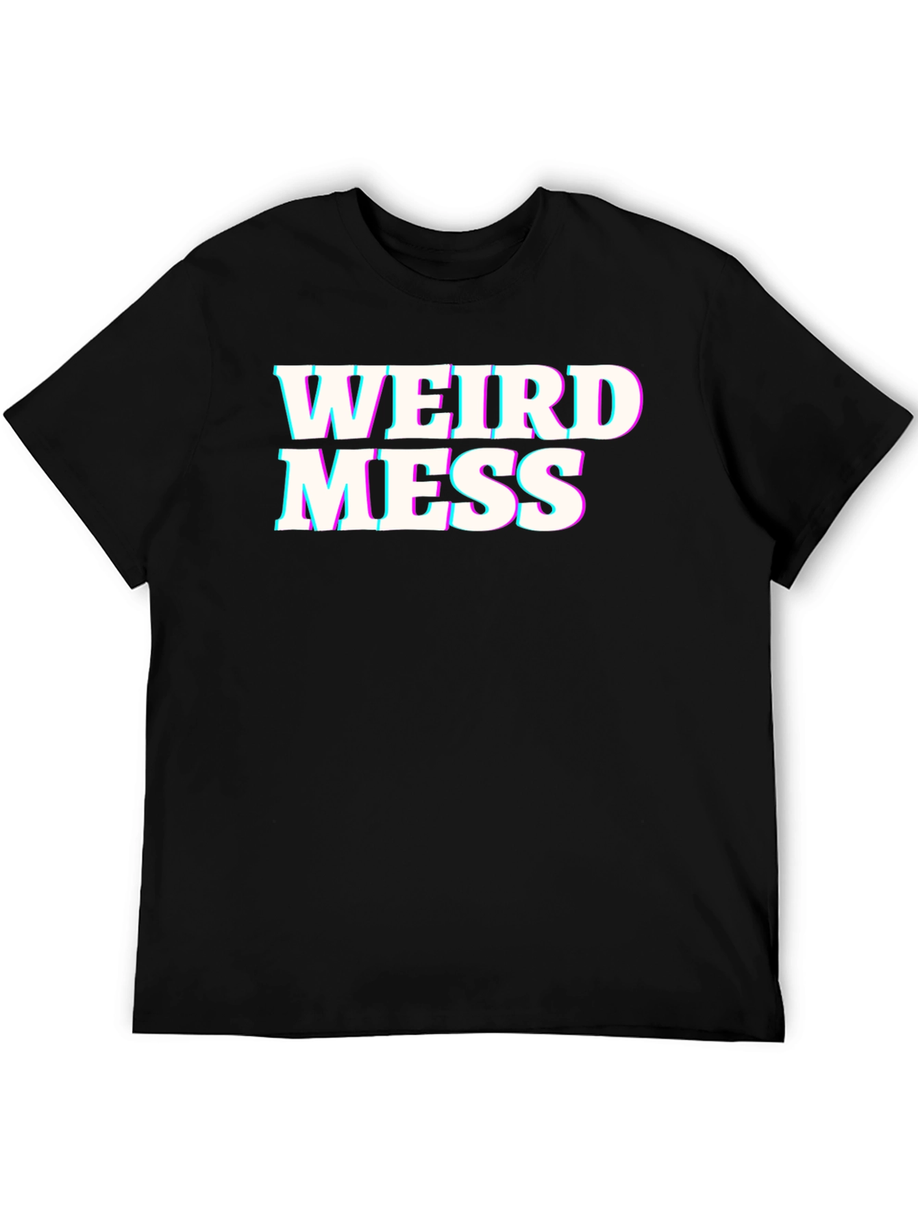 Black Weird Mess Graphic T-Shirt - Black view 5