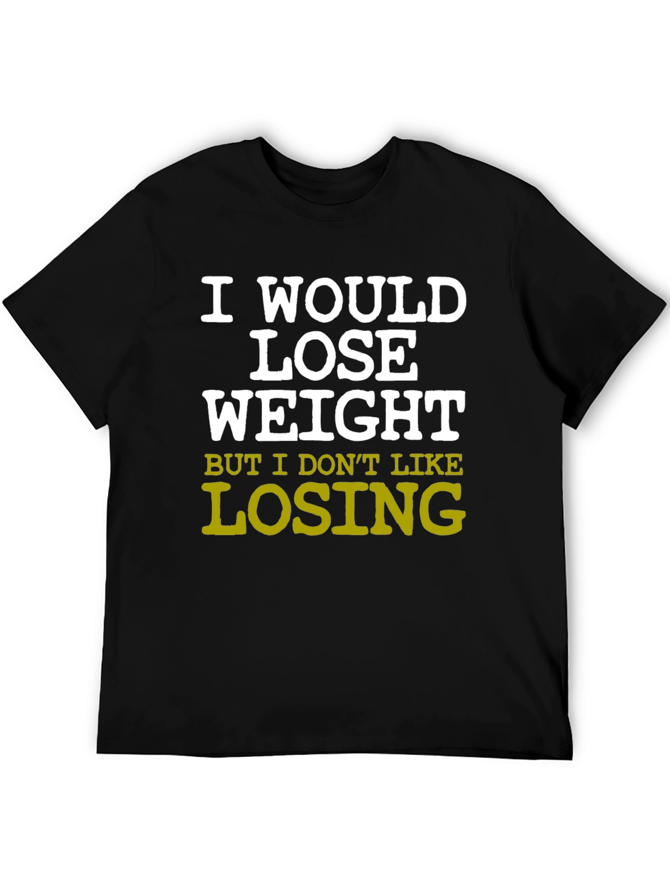 Black Funny Sarcastic Weight Loss T-Shirt view 5