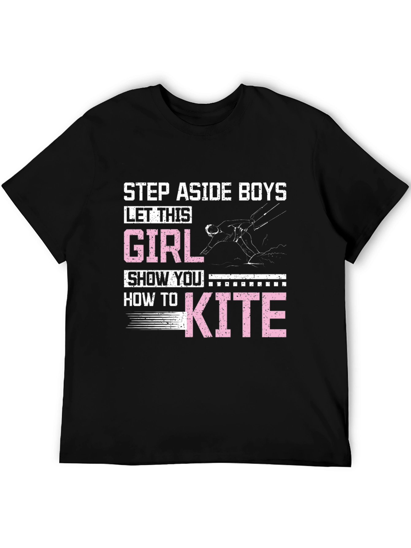 Black Girl Kiteboarding Graphic T-Shirt view 5