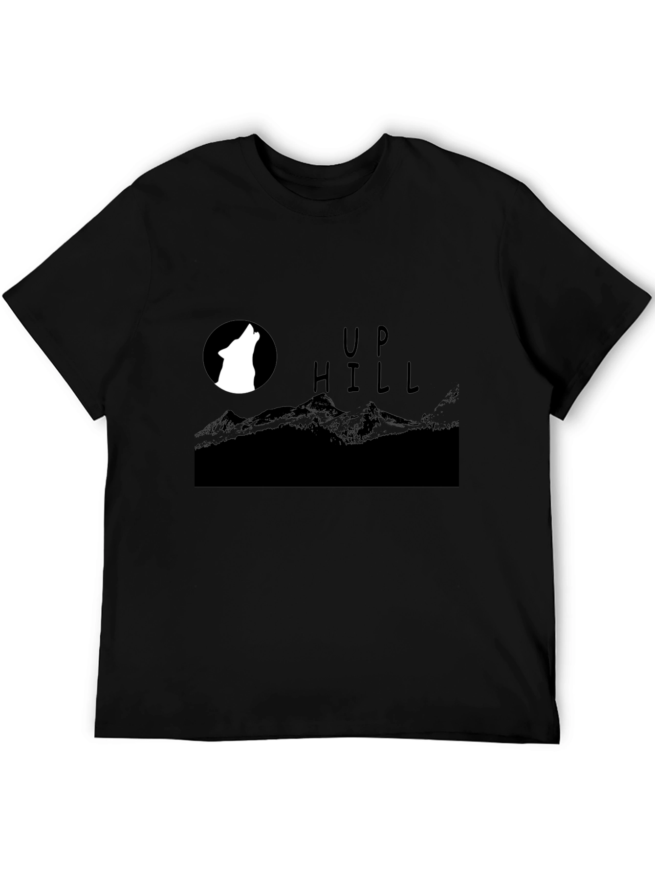 Black Men's Black 'Up Hill' Graphic Tee view 5