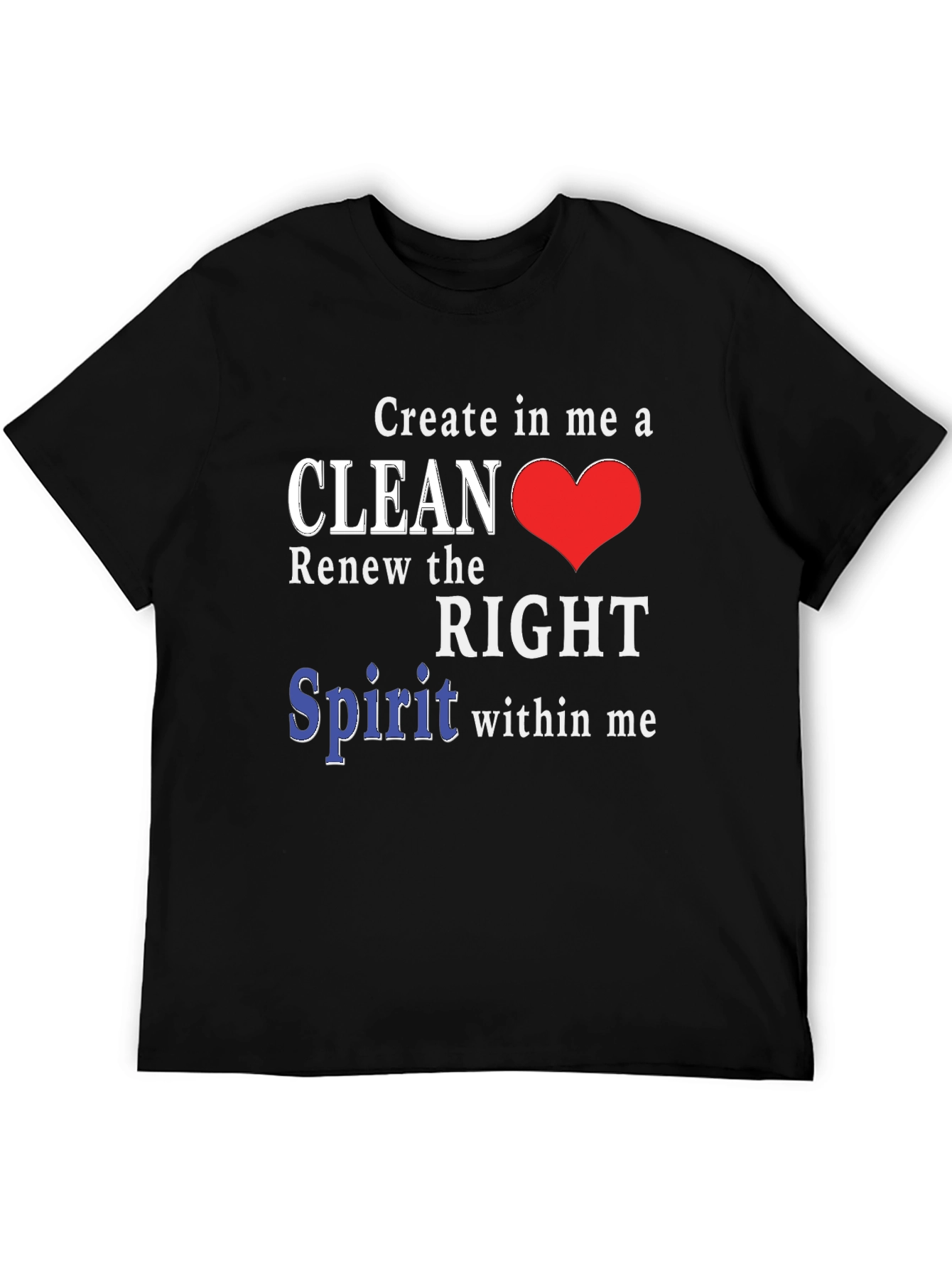 Black Clean Heart T-Shirt - Christian Inspired Design view 5