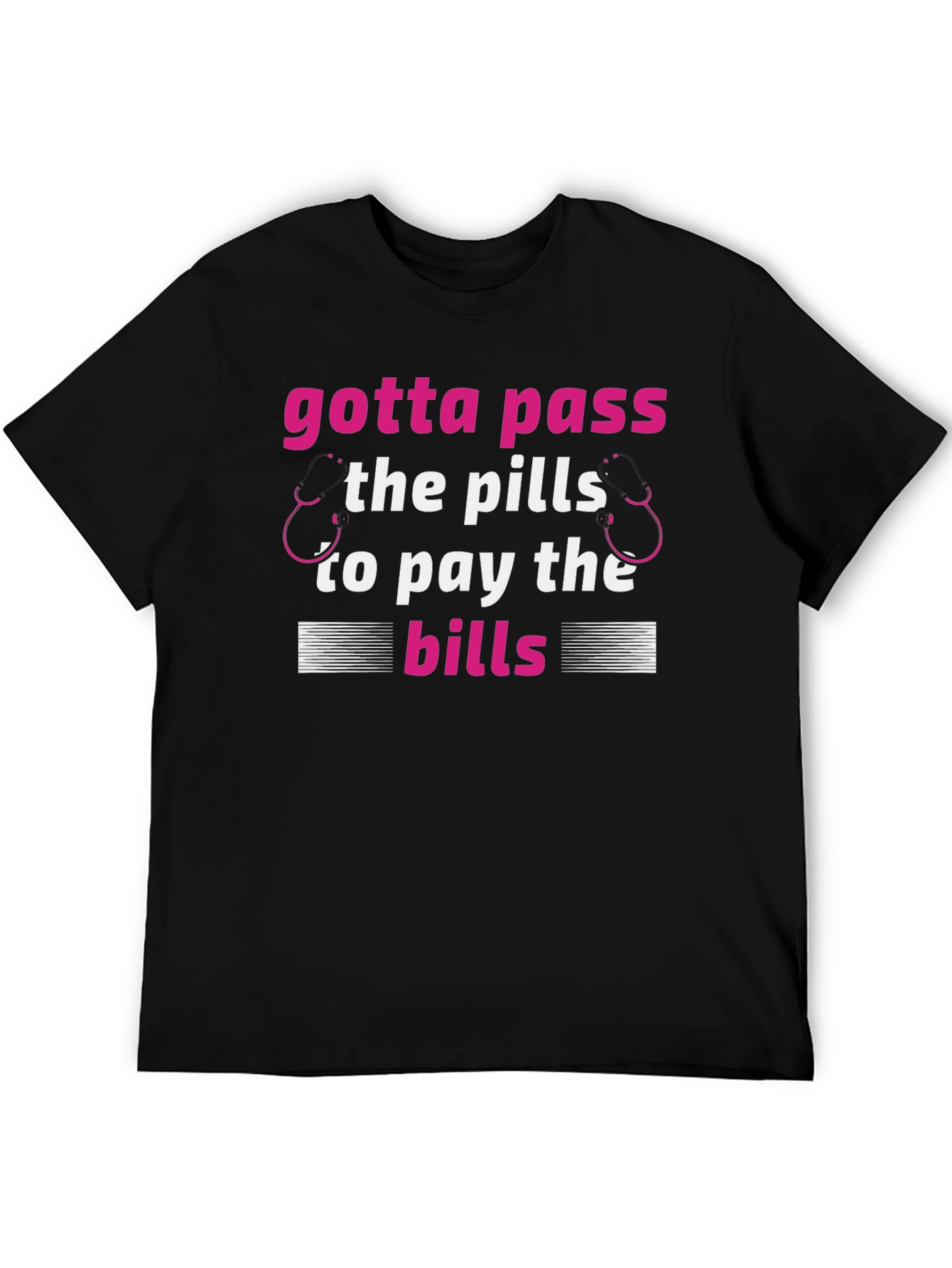 Gotta Pass The Pills Graphic Tee - Black - 5