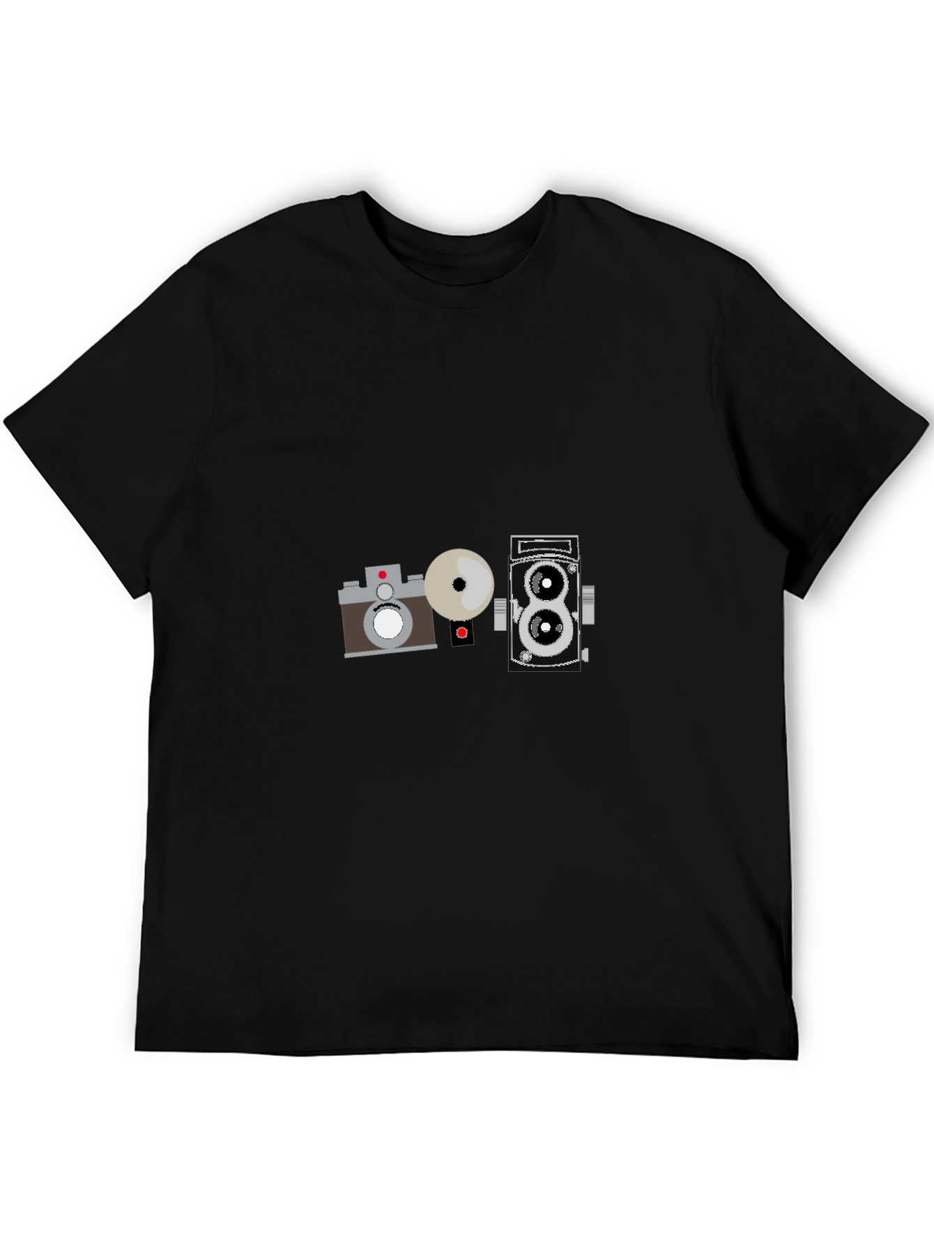 Black Vintage Camera Graphic Tee - Classic Style view 5