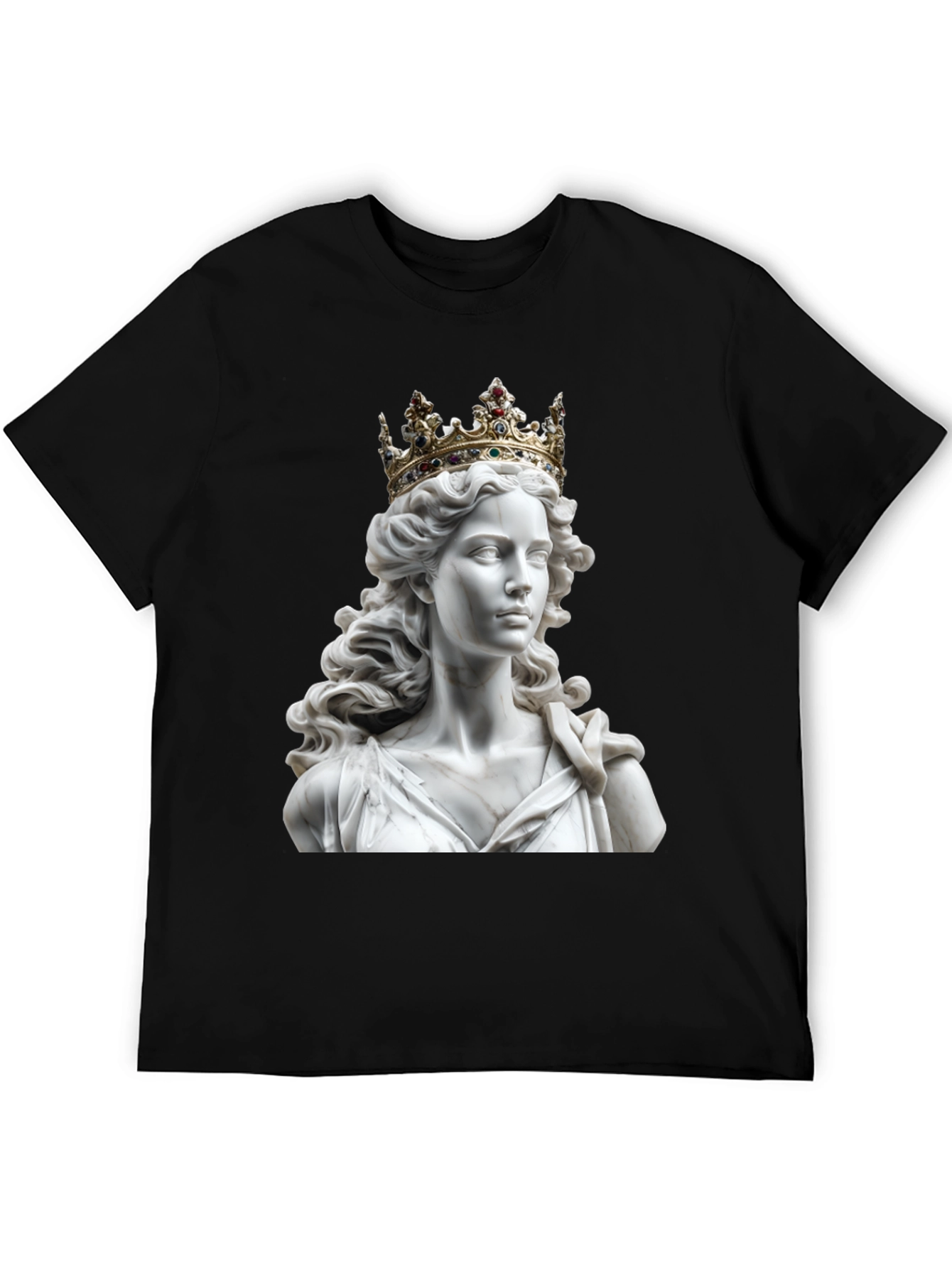 Black Statue Queen Graphic Tee - Regal Style view 5