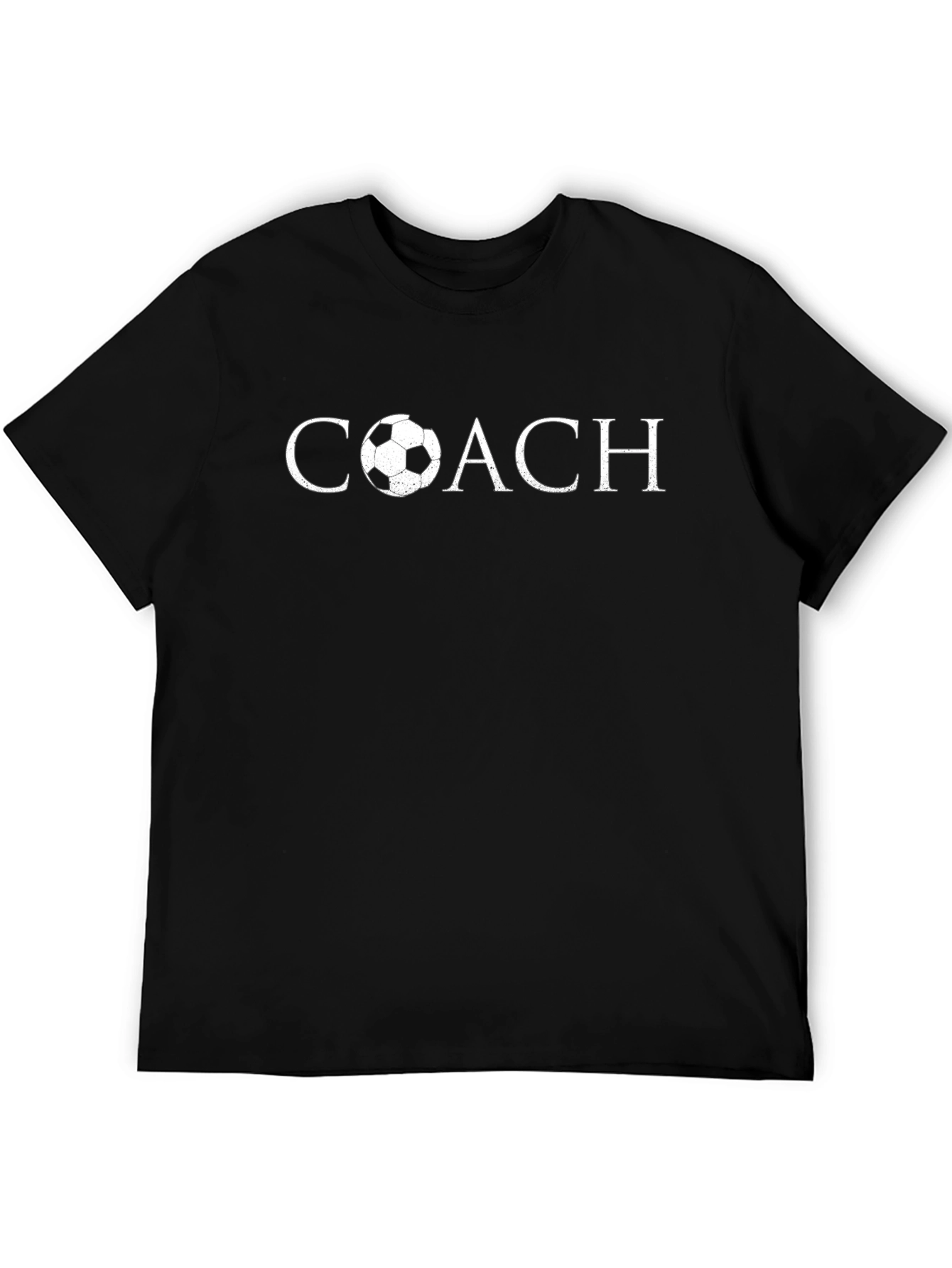 Black Coach Soccer Ball Graphic T-Shirt view 5