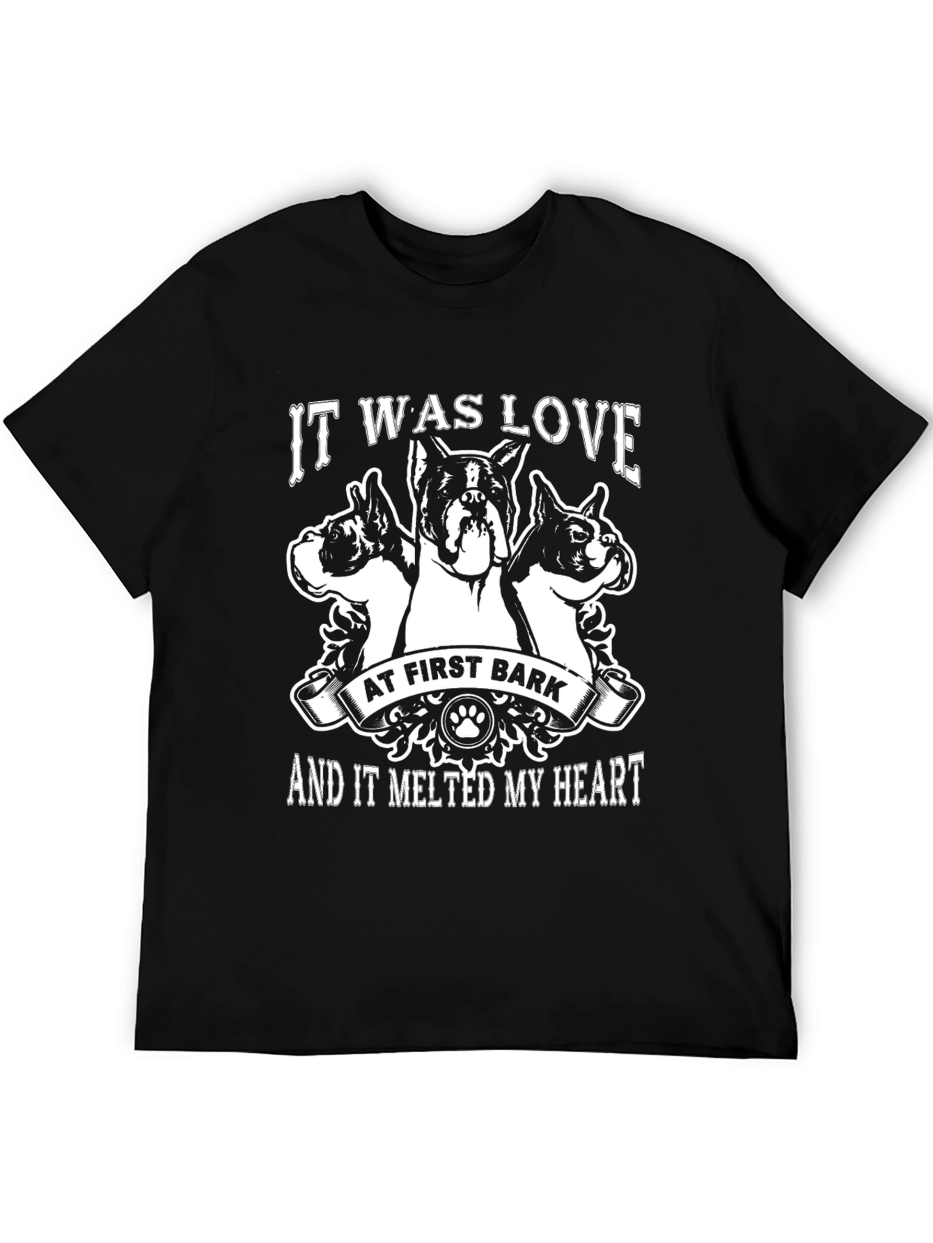 Black Dog Lover T-Shirt: It Was Love At First Bark view 5