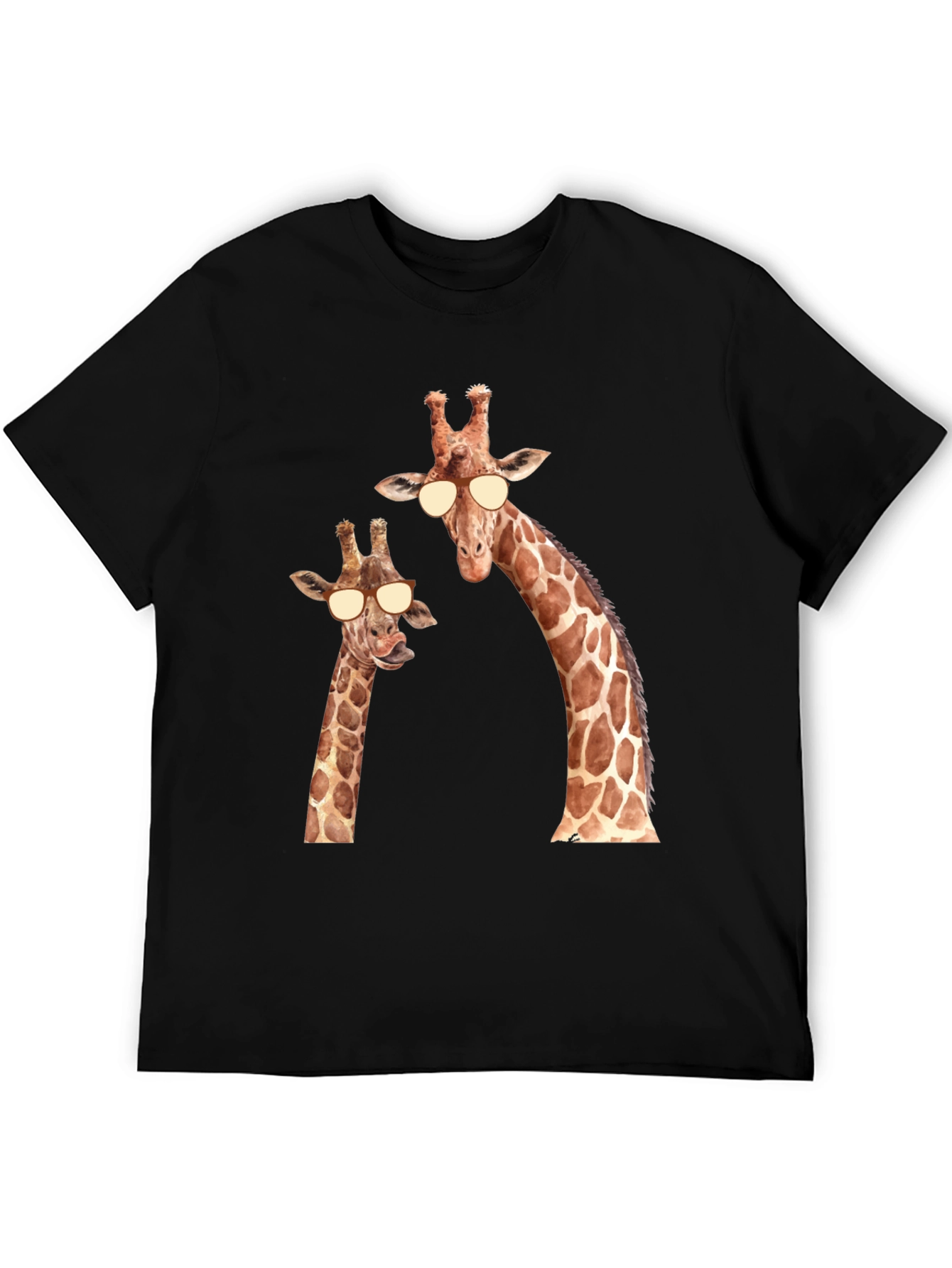 Black Giraffe Sunglasses T-Shirt - Funny Animal Tee view 5