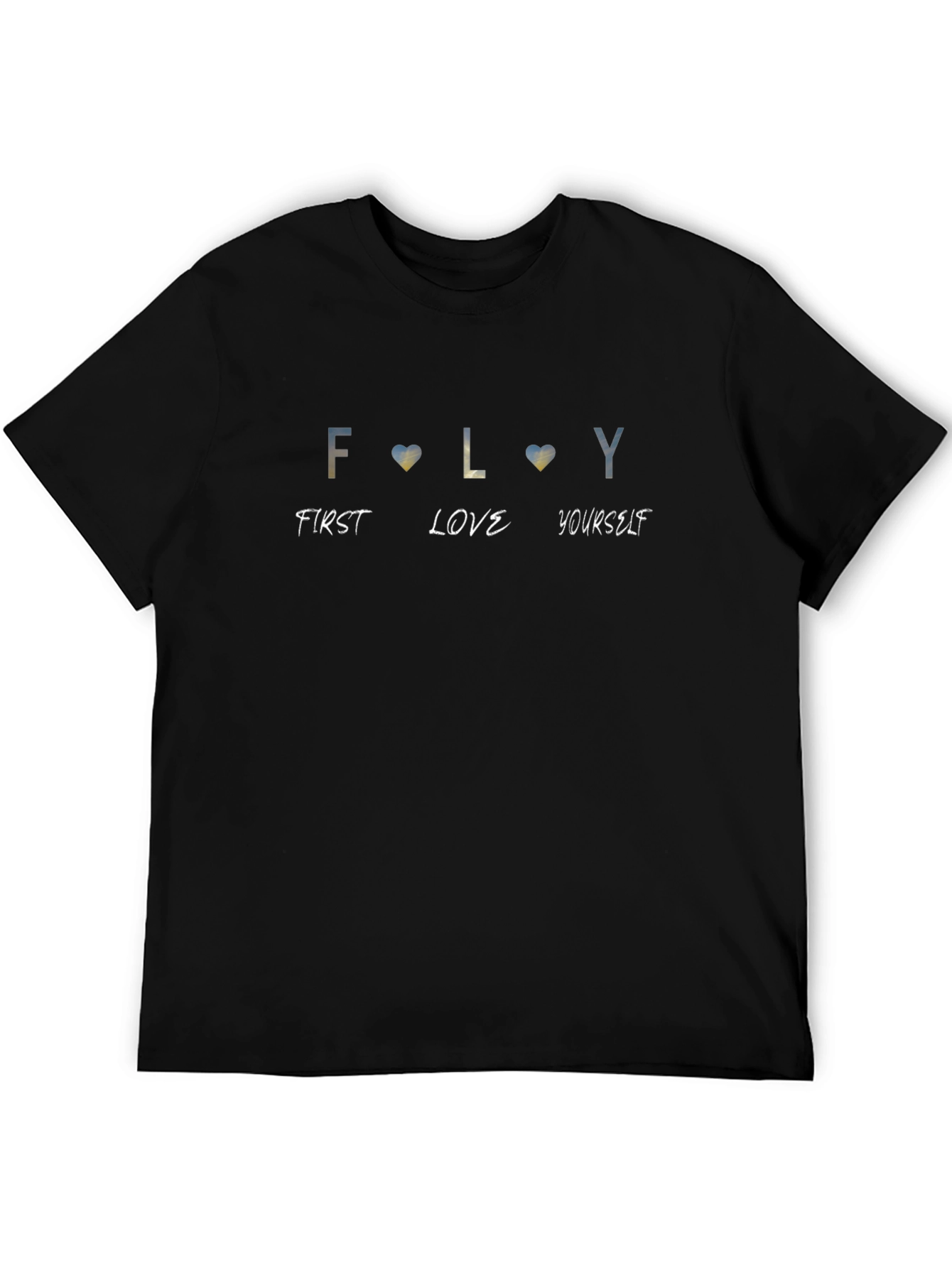 Black FLY First Love Yourself Graphic T-Shirt view 5