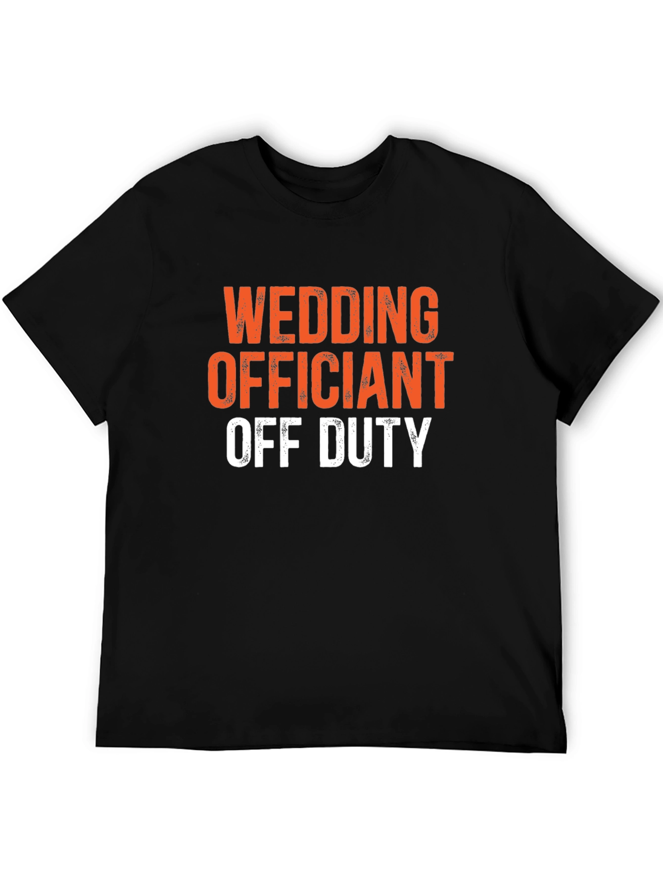 Black Wedding Officiant Off Duty Black Graphic T-Shirt view 5