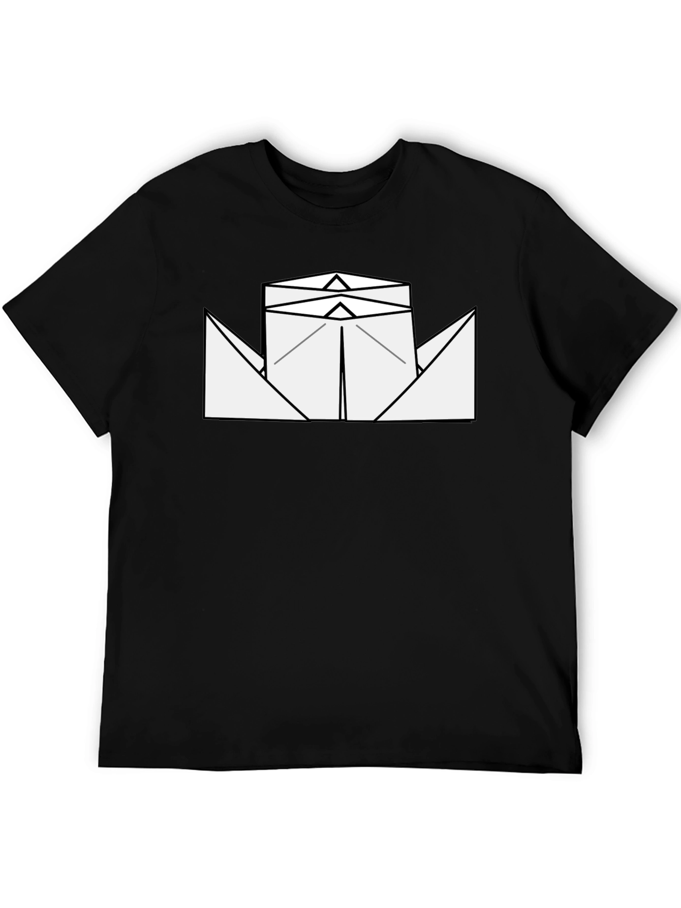 Black Paper Boat Graphic Tee - Black view 5