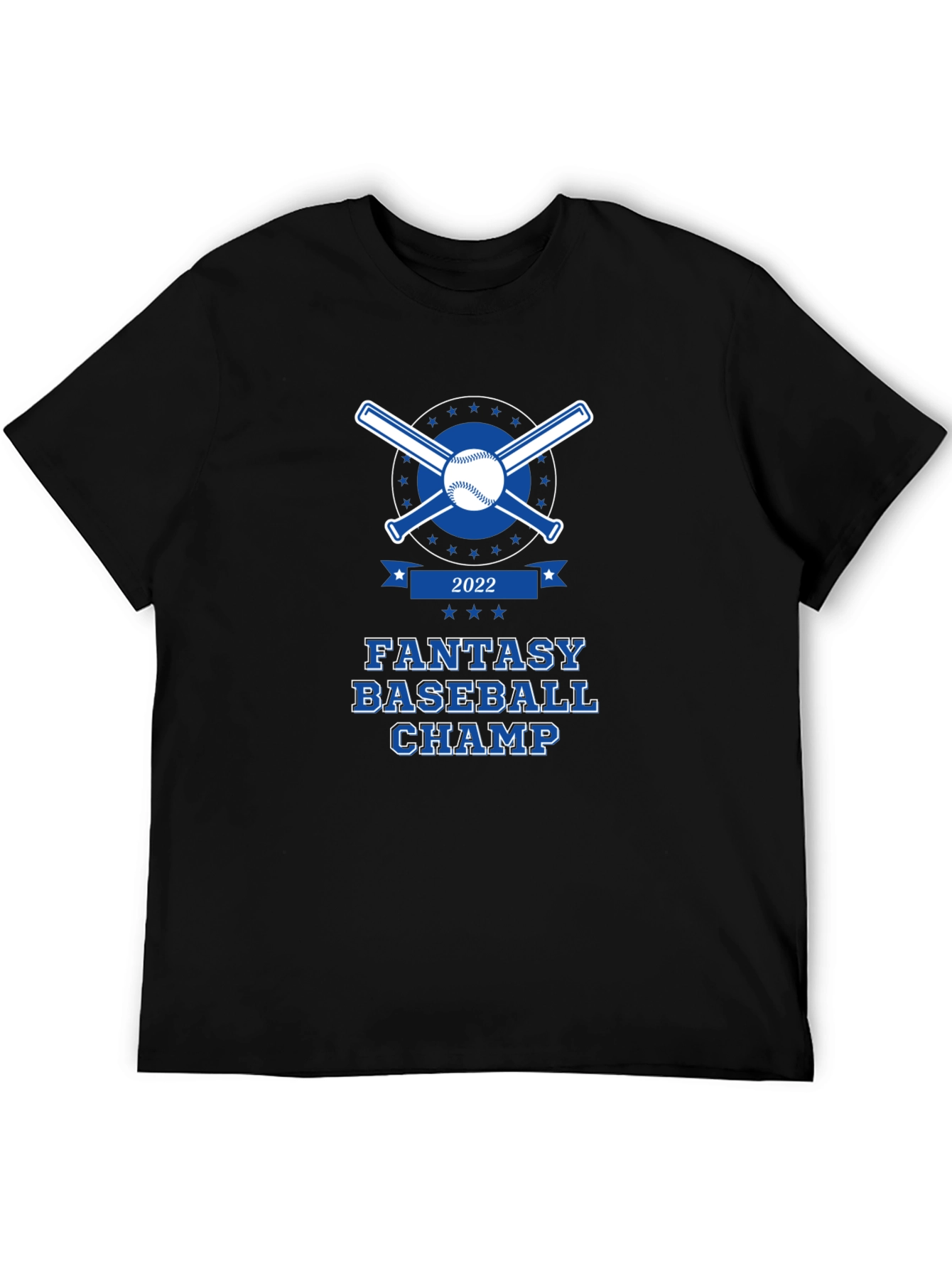 Black Fantasy Baseball Champ 2022 T-Shirt view 5